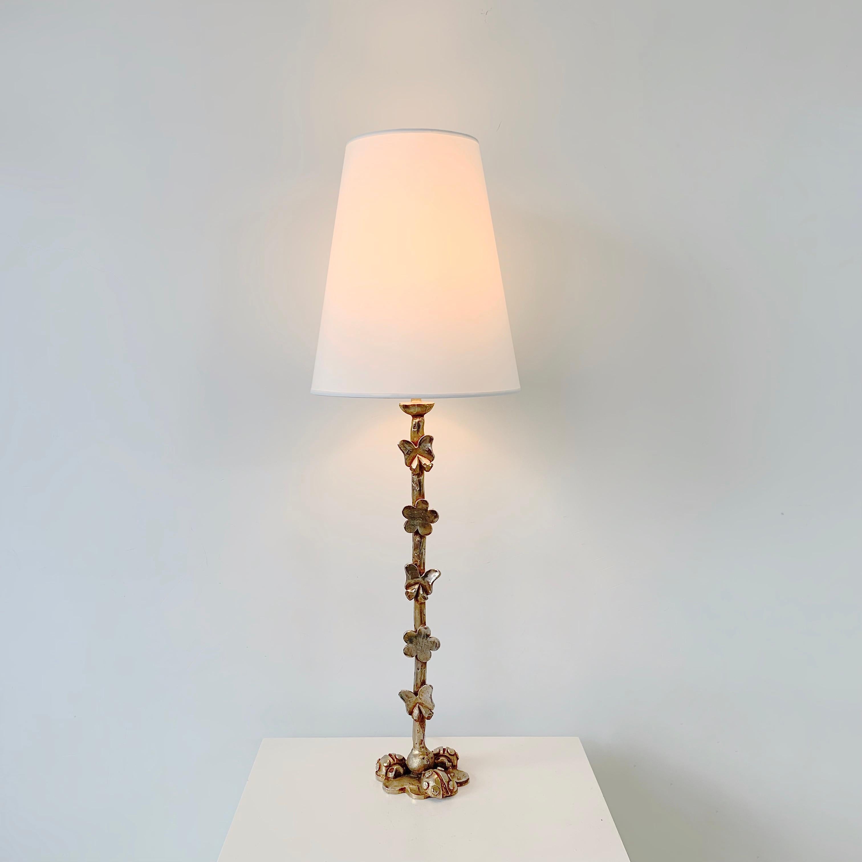 Vergoldete Bronze-Tischlampe Nicolas De Wael, signiert, 1997, Frankreich. im Angebot 12