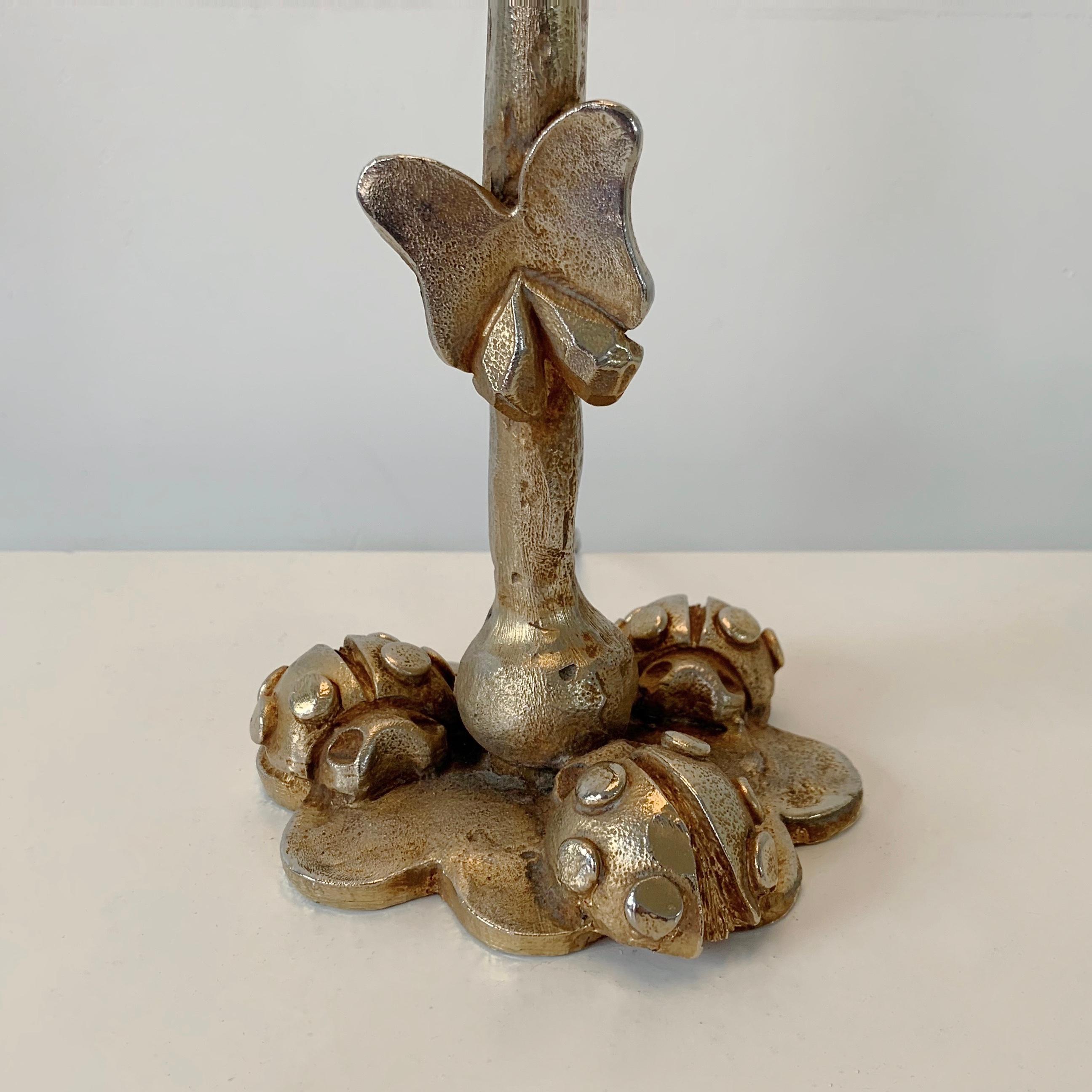 French Gilt Bronze Nicolas De Wael Signed Table Lamp, 1997, France. For Sale