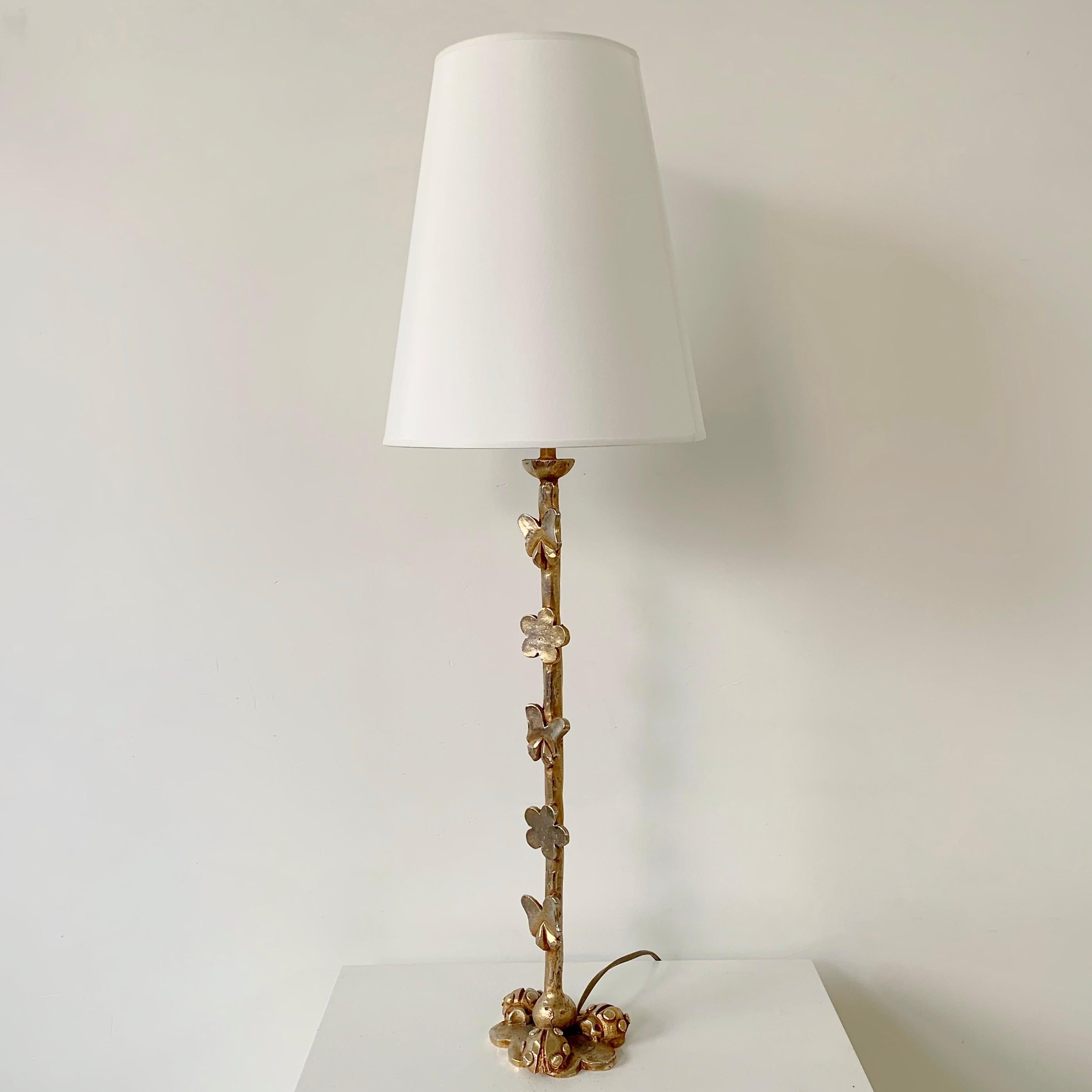 Gilt Bronze Nicolas De Wael Signed Table Lamp, 1997, France. For Sale 2