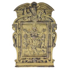 Tavola pax in bronzo dorato, Pietà. XVI-XVII secolo, da Michelangelo Buonarroti