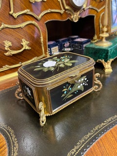 Gilt Bronze & Pietra Dura Jewlery Box, Italy, circa 1880