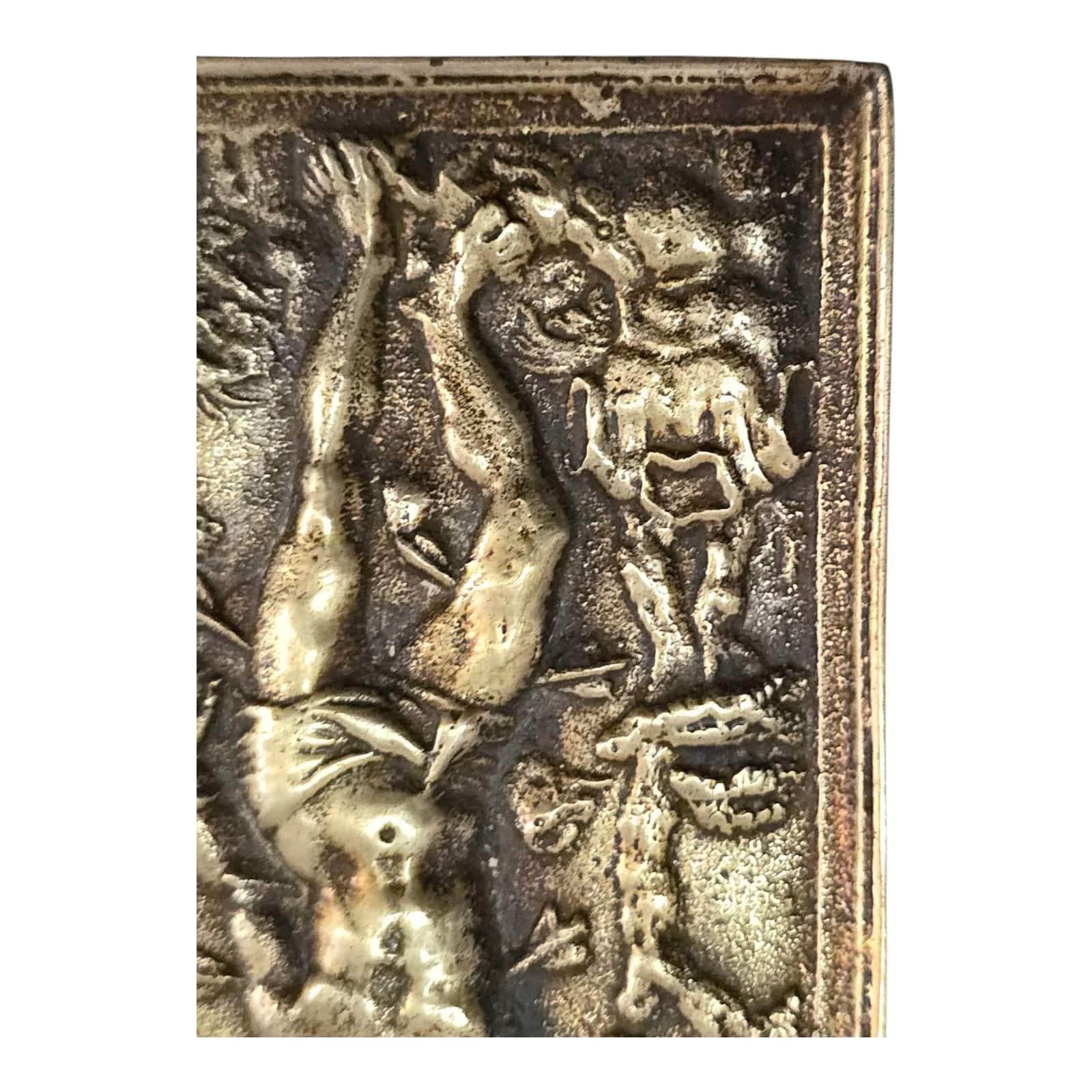 XVIIIe siècle et antérieur Plaque de Saint Sébastien en bronze doré - 17ème siècle en vente