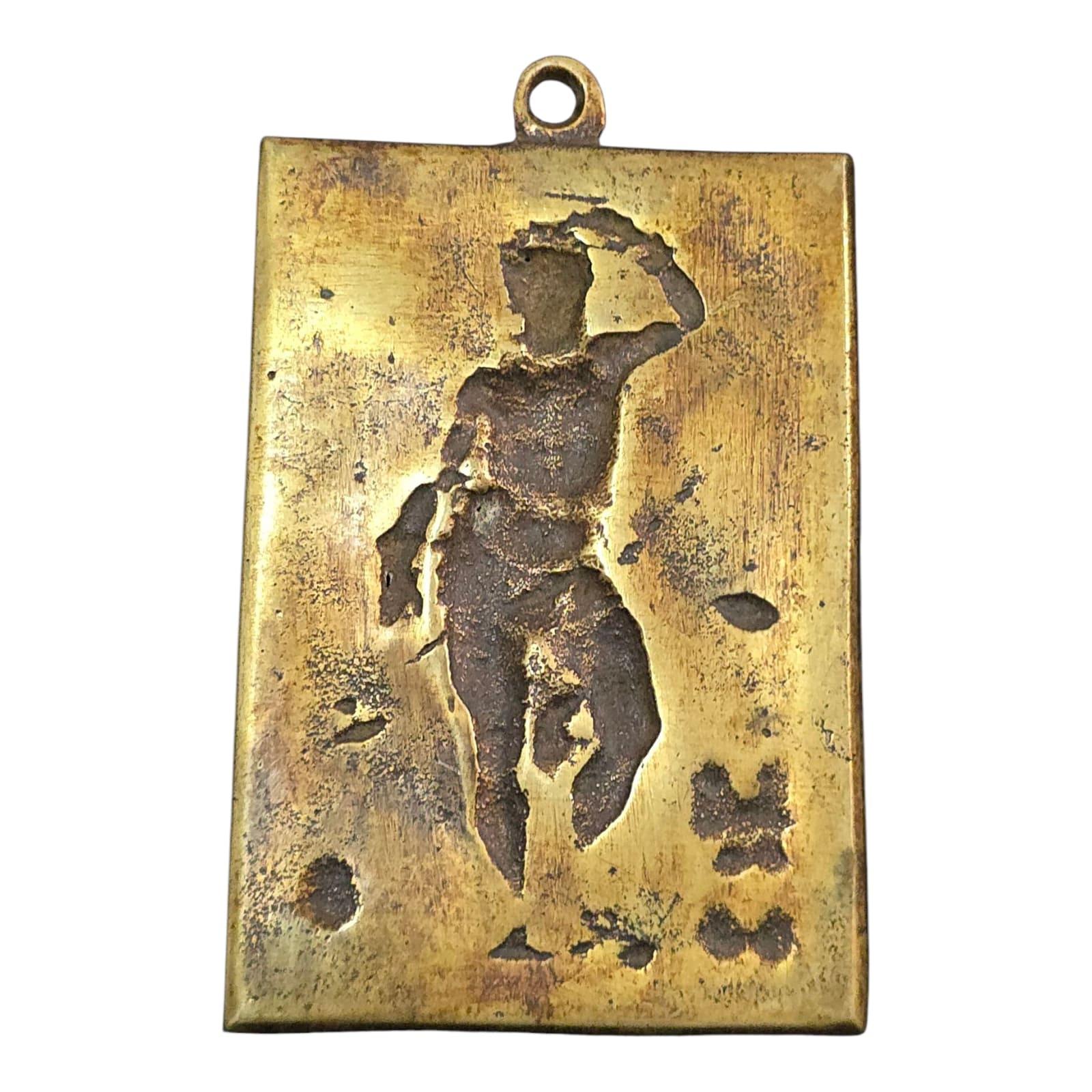 Plaque de Saint Sébastien en bronze doré - 17ème siècle en vente 1