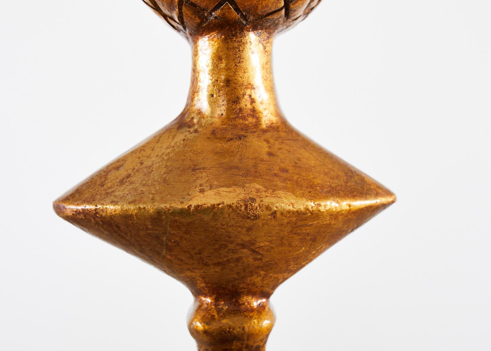 Gilt Bronze Pomme De Pin Sculptural Floor Lamp After Giacometti 3