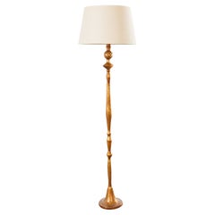 Gilt Bronze Pomme De Pin Sculptural Floor Lamp After Giacometti