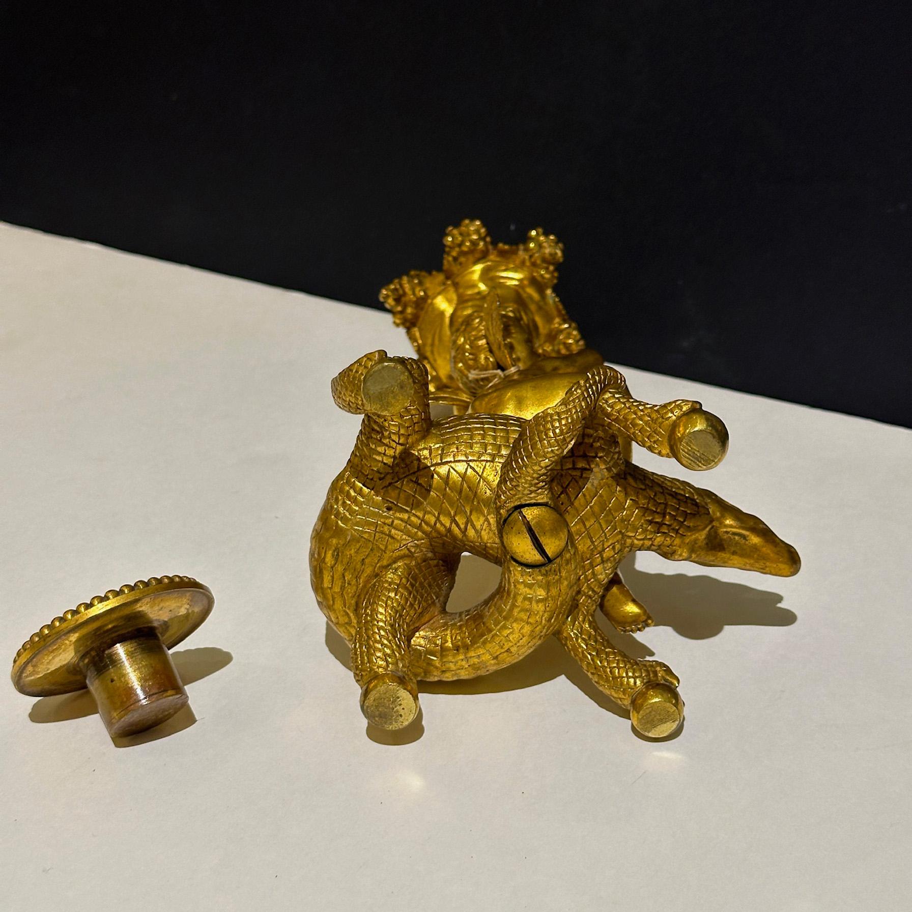 Candelieri a putti in bronzo dorato nello stile di Henri Picard, 19° secolo in vendita 3