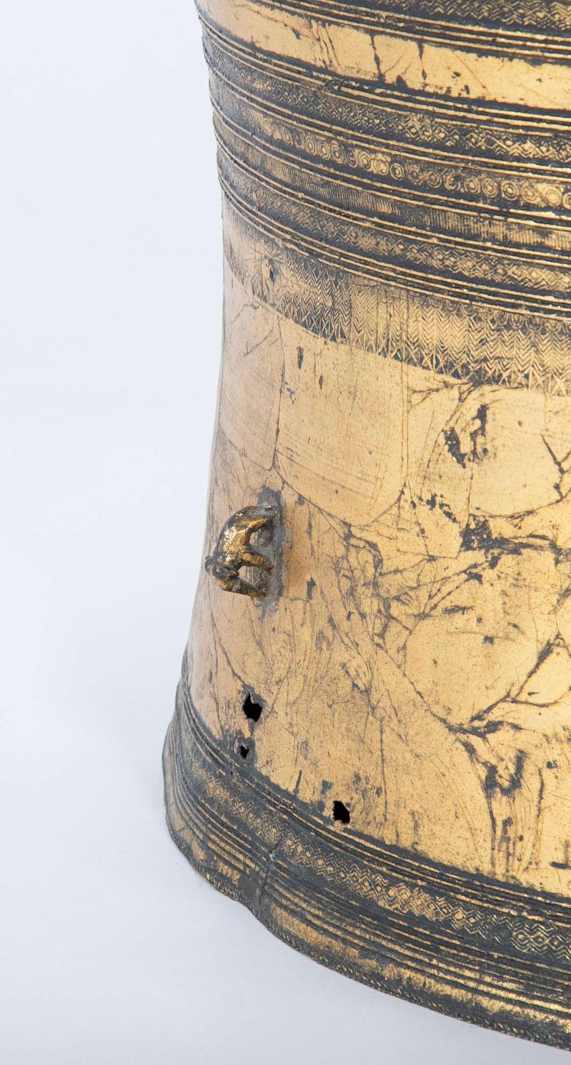 Gilt Bronze Rain Drum Side Table, Southeast Asia, 18th/19th Century im Angebot 3