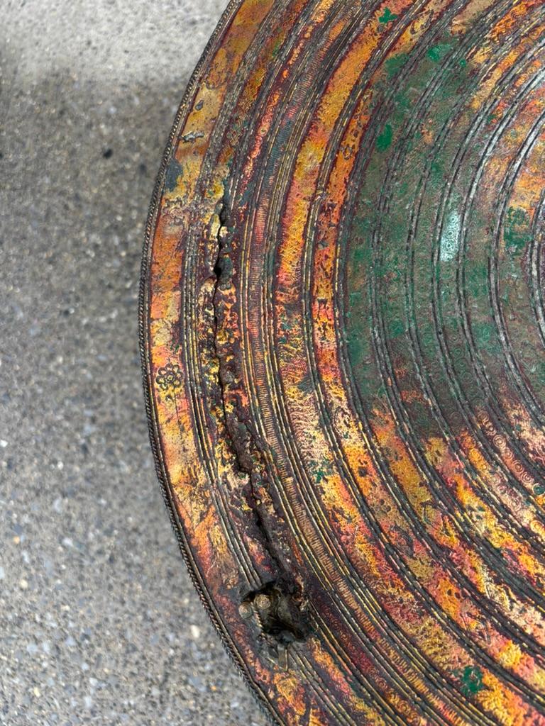 Gilt Bronze Rain Drum Side Table, Southeast Asia, 18th/19th Century im Angebot 5