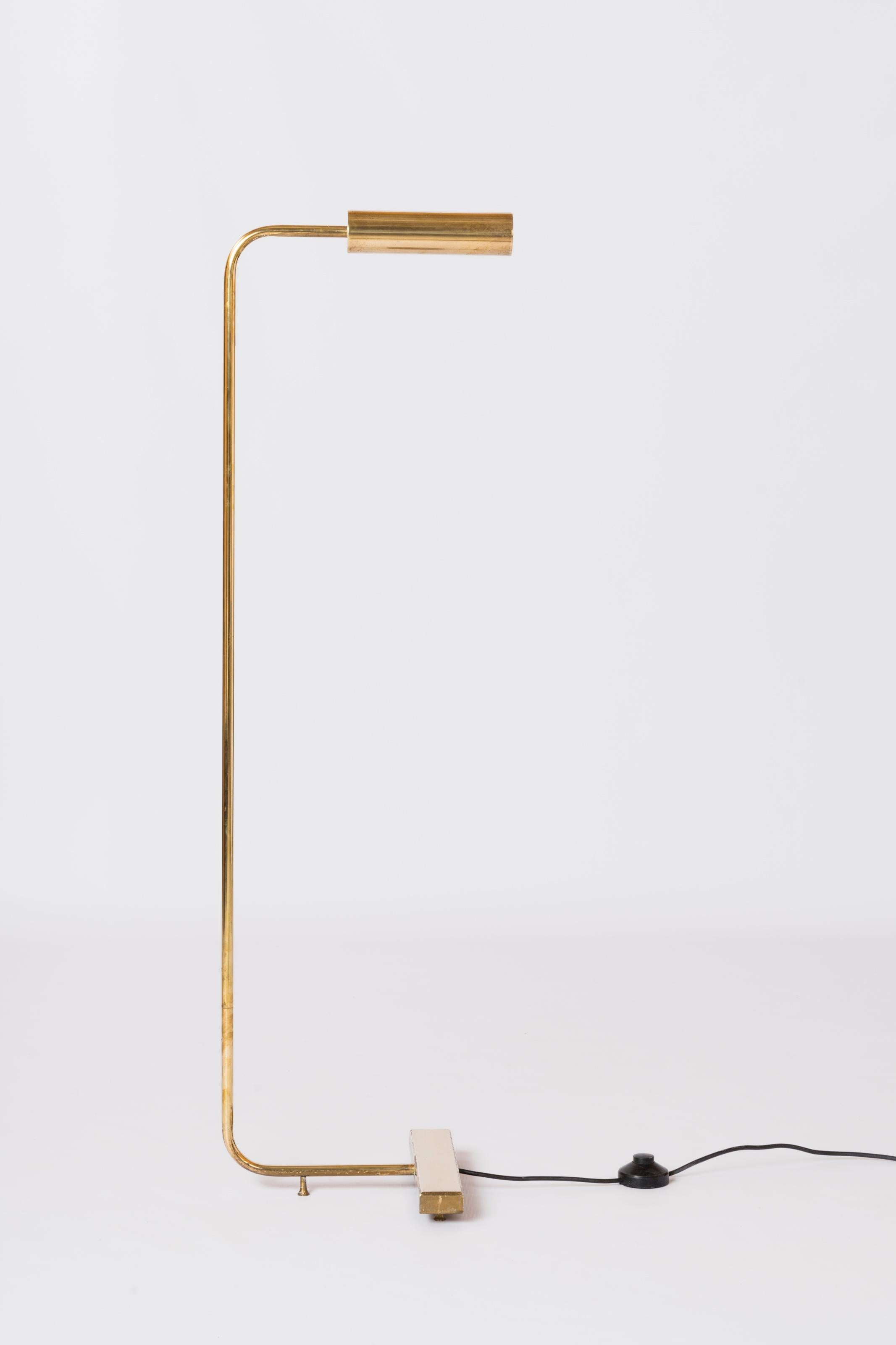 Gilt Bronze Reading Lamp att. Cedric Hartman - USA 1970's In Fair Condition For Sale In New York, NY