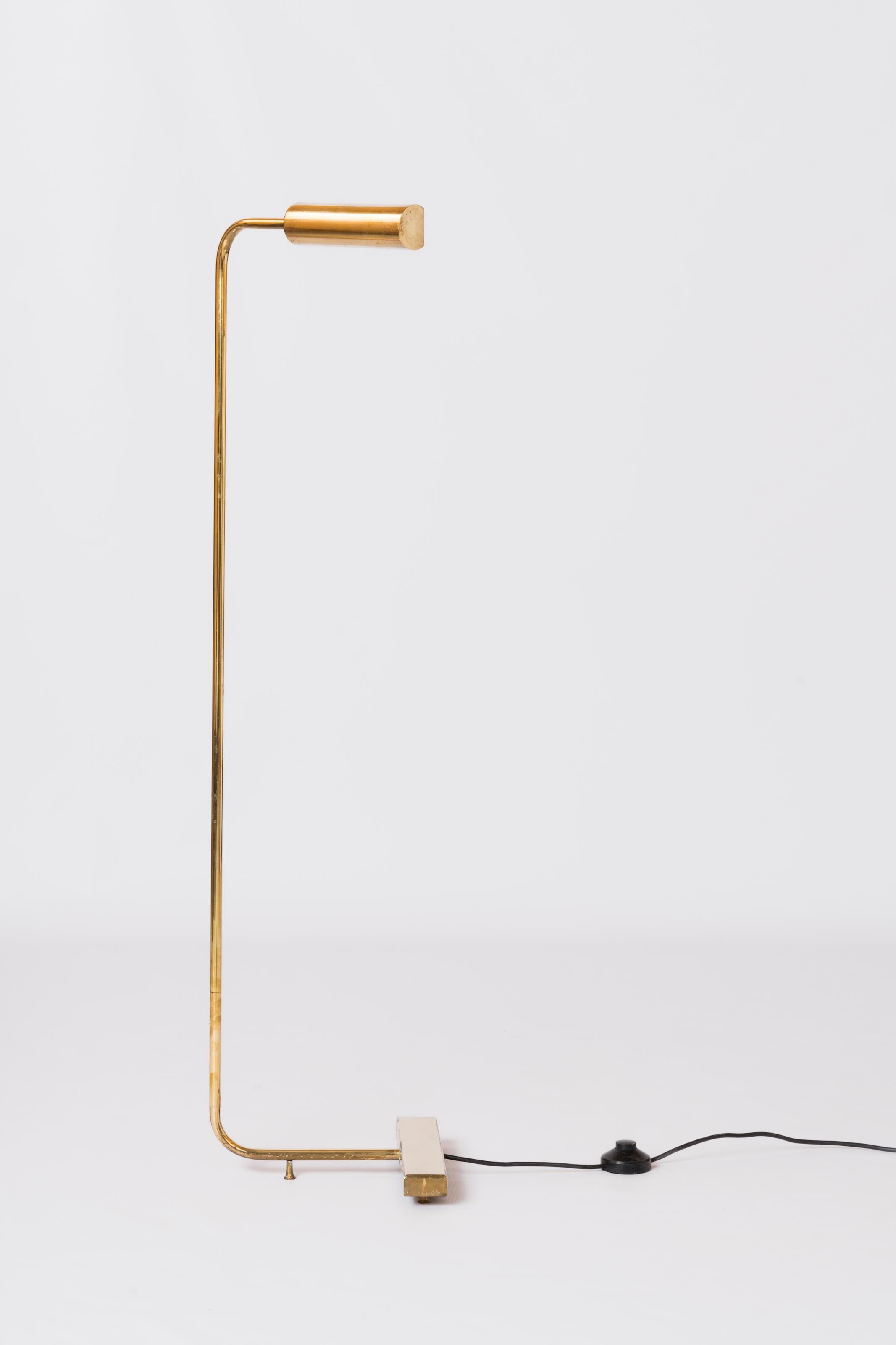 Late 20th Century Gilt Bronze Reading Lamp att. Cedric Hartman - USA 1970's For Sale