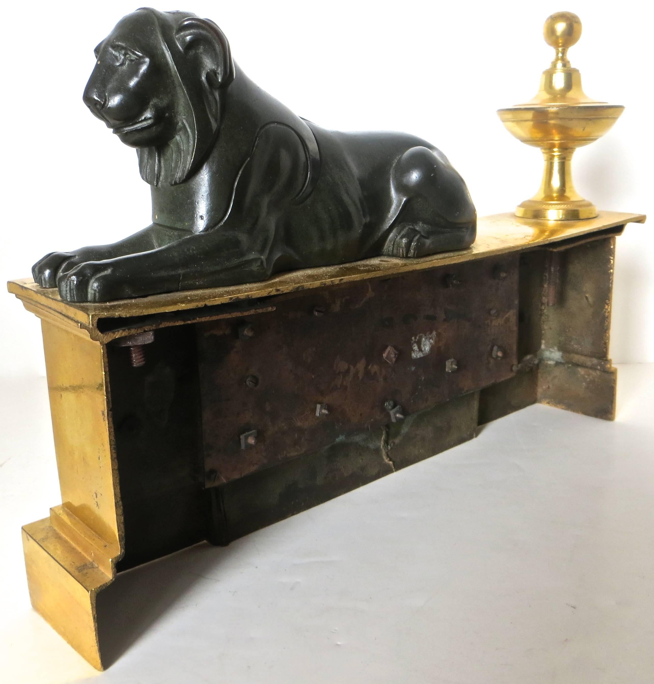 Pair of Gilt Bronze Regency Firedogs, Attributed To Thomas Hope. England Ca 1803 For Sale 7