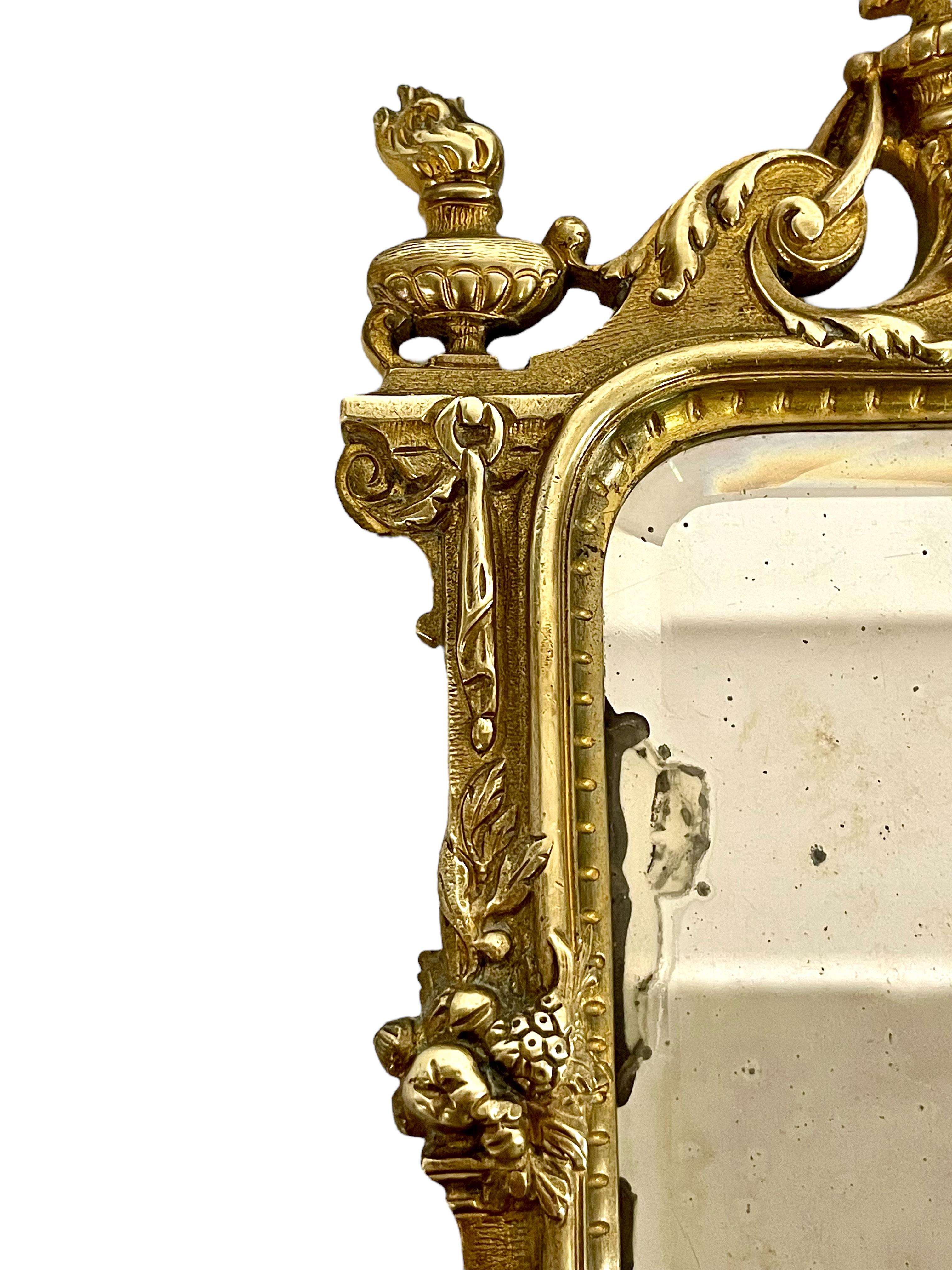Gilt Bronze Rococo Vanity Mirror For Sale 3