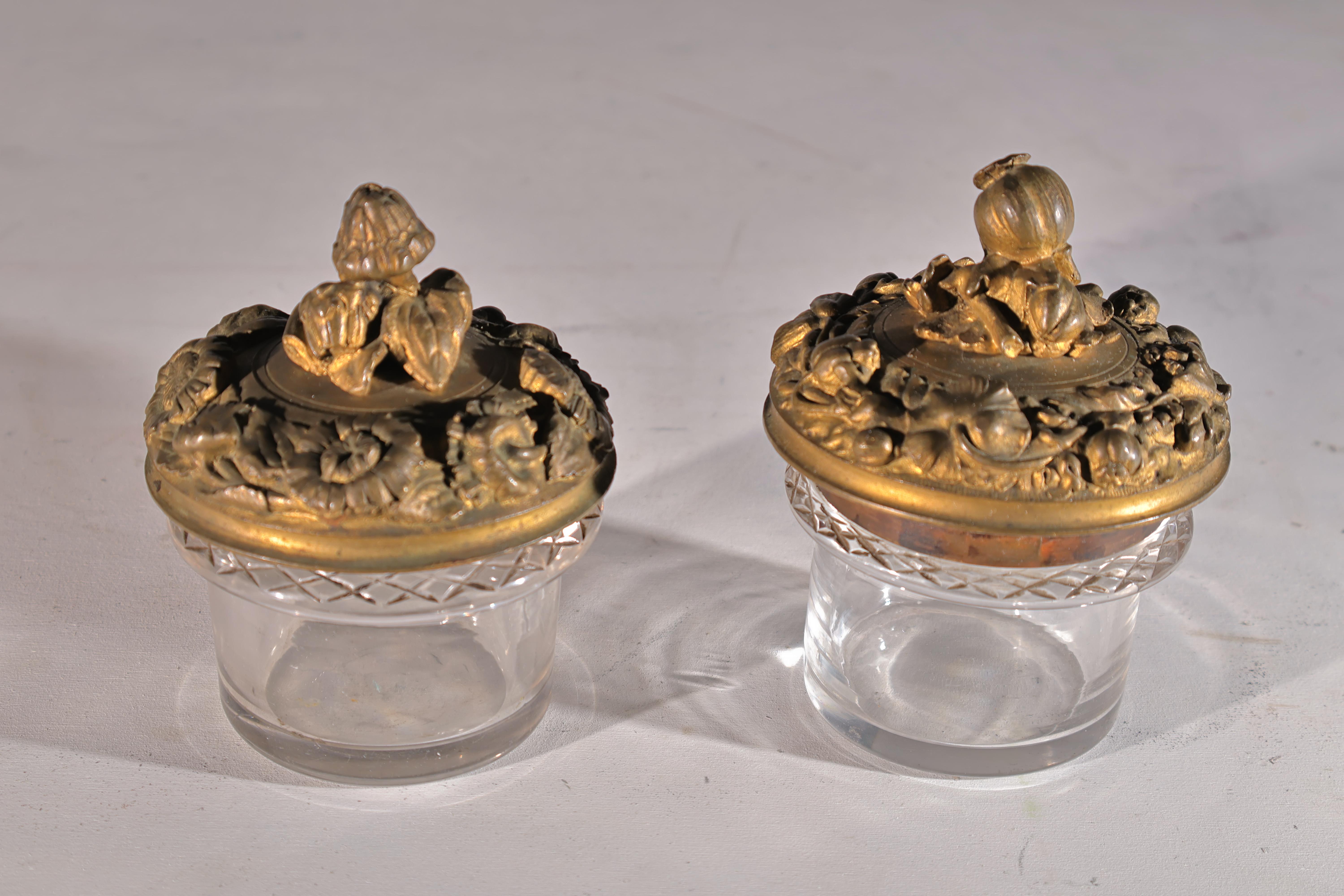 Late 19th Century Gilt Bronze & Rouge Griotte Marble Inkwell For Sale