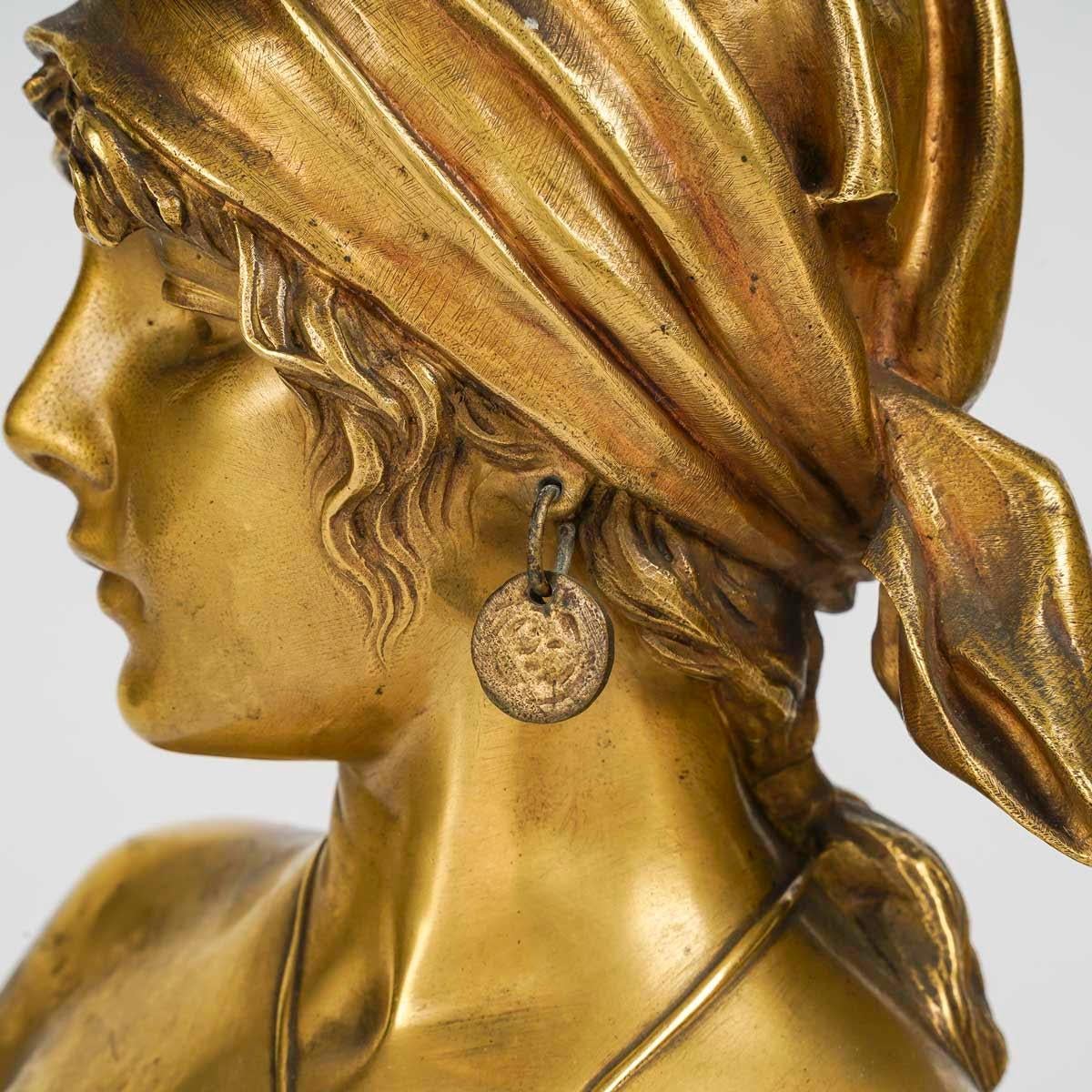 20ième siècle Sculpture en bronze doré d'Emmanuel Villanis, début du 20e siècle. en vente