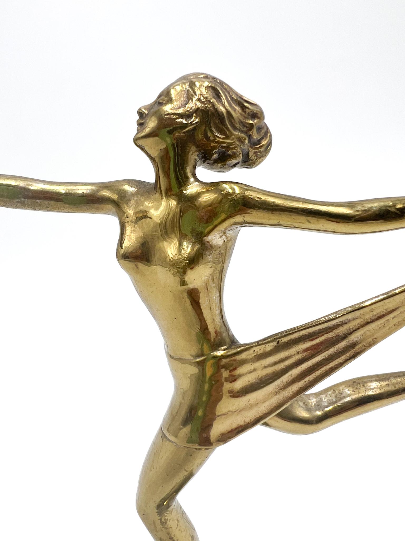 20th Century Gilt Bronze Sculpture of a Dancer by Josef Lorenzl Early 1900s