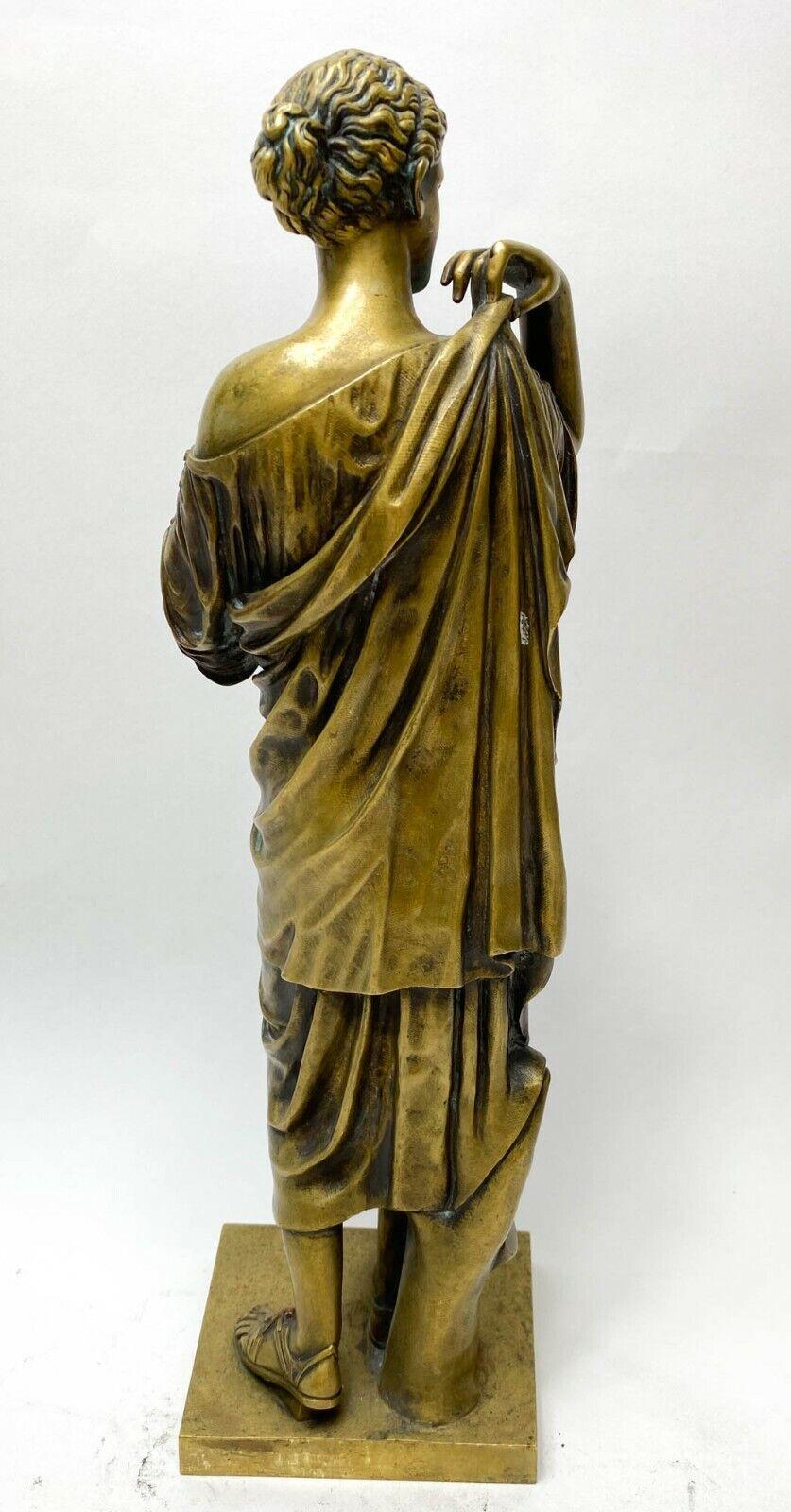 Gilt Bronze Sculpture Susse Freres Foundry Mark of a Classical Maiden, c1800

Very fine details to the sandals as well as to the figure's hair and face. 

Additional Information: 
Material: Bronze
Type: Statue
Dimension: 4.8 in. x 4.1 in. x