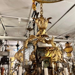 Gilt Bronze Semi Flush Light Fixture
