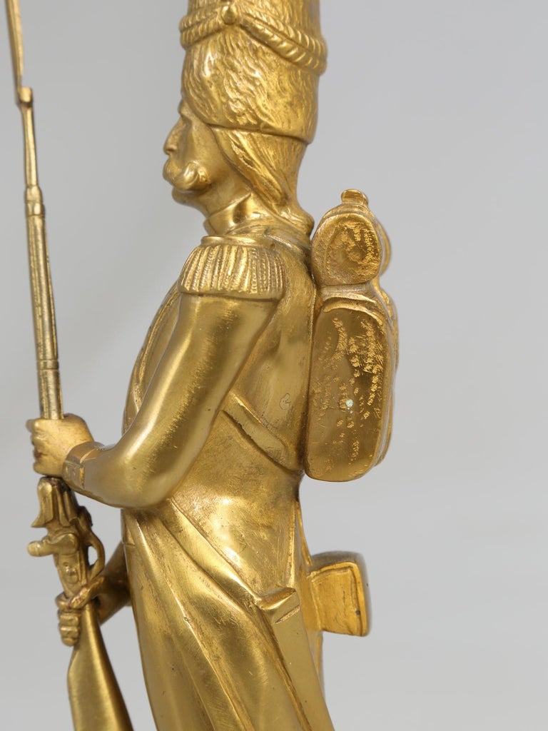 Gilt Bronze Soldier Sculpture by Medwedsky For Sale at 1stDibs