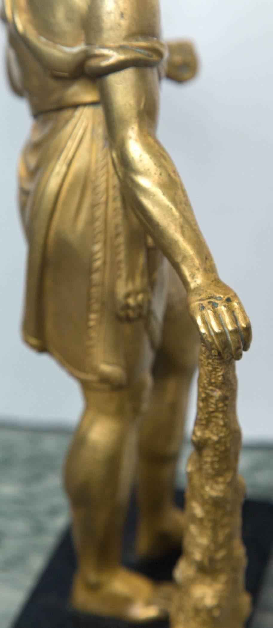Gilt Bronze Standing Figure of Hercules For Sale 2