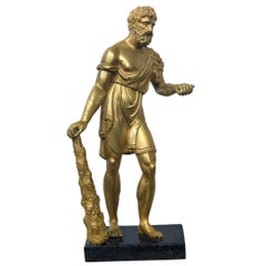 Gilt Bronze Standing Figure of Hercules
