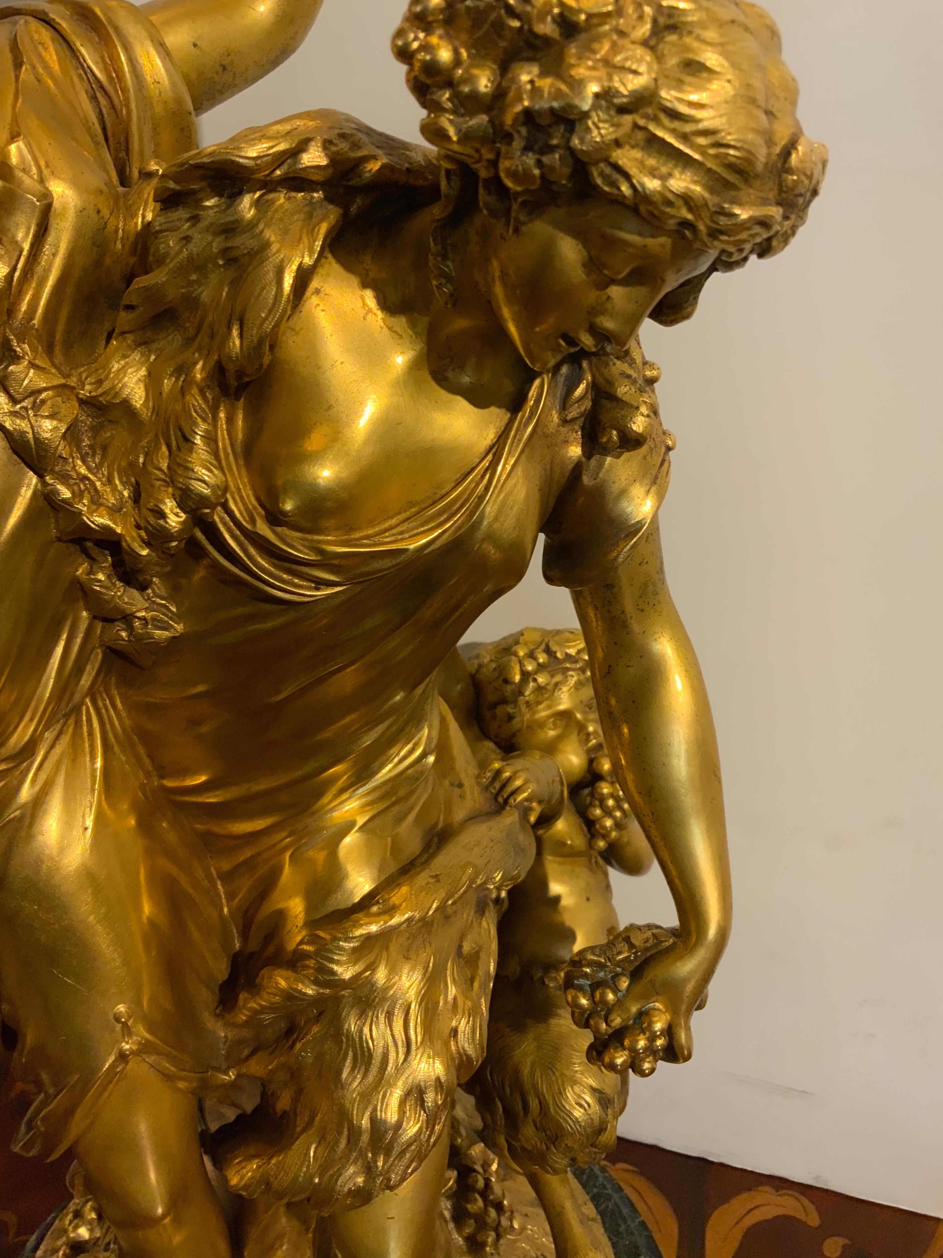 Gilt Bronze Statue After Claude Michel Clodion, French Sculptor, 1738-1814 3