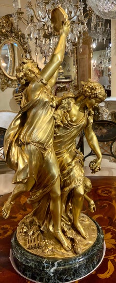 Gilt Bronze Statue After Claude Michel Clodion, French Sculptor, 1738-1814