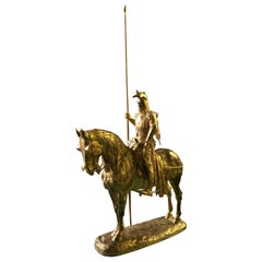 Statua in bronzo dorato di Luigi d'Orleans di Emmanuel Fremiet