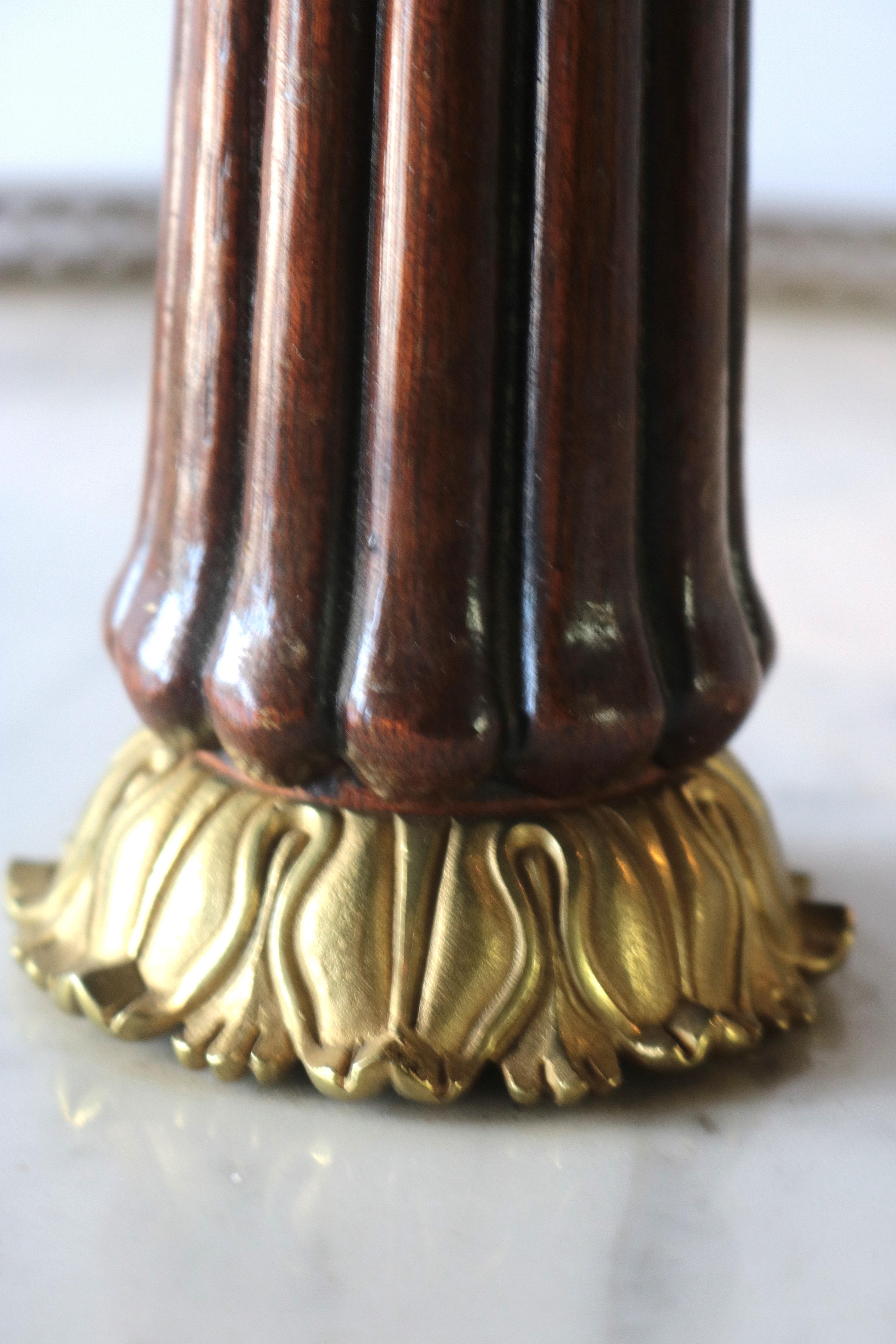 Gilt Bronze Swiveling Dessert Table Dumb Waiter -19th Century with Provenance 10