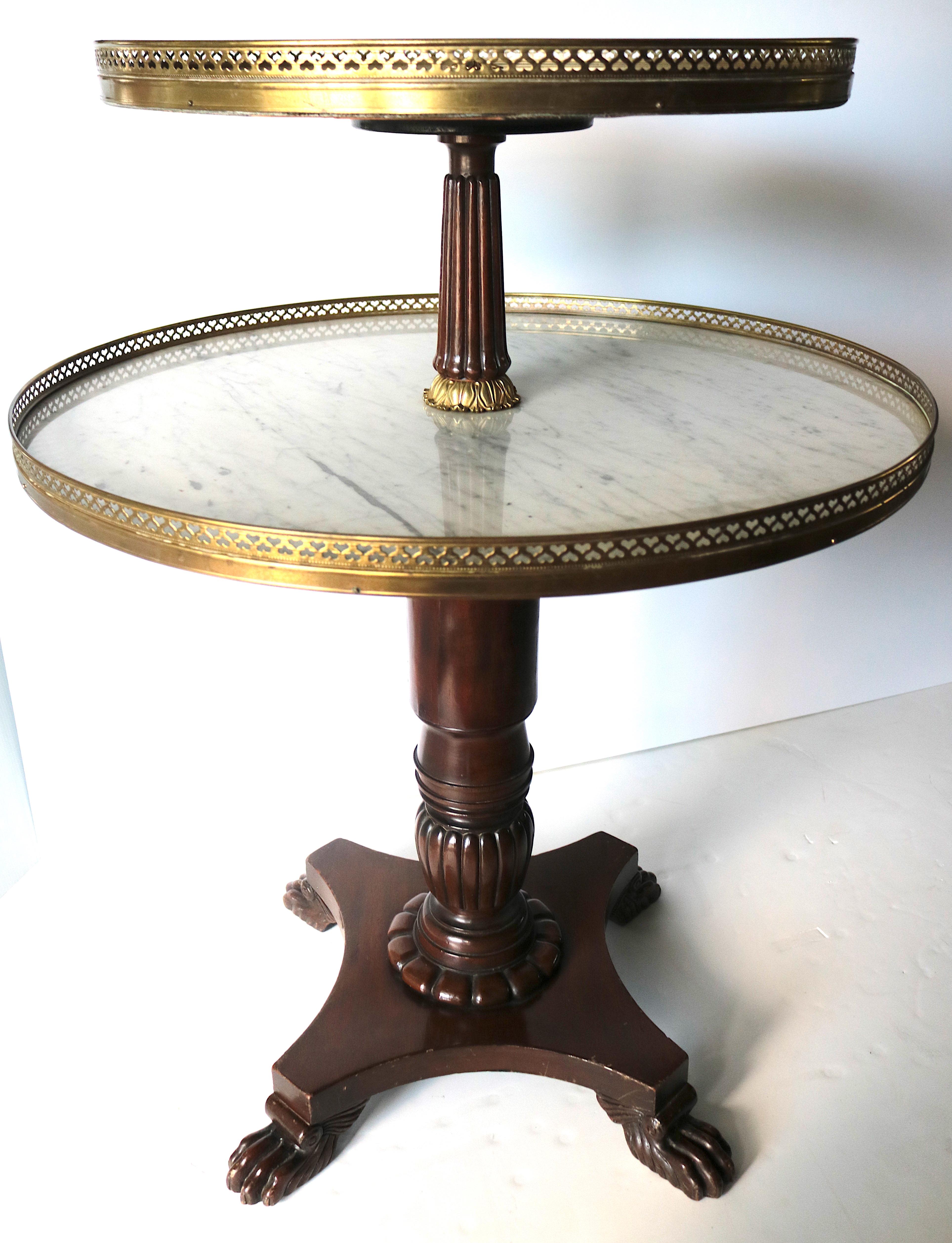 Gilt Bronze Swiveling Dessert Table Dumb Waiter -19th Century with Provenance 2