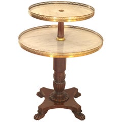 Gilt Bronze Swiveling Dessert Table Dumb Waiter -19th Century with Provenance