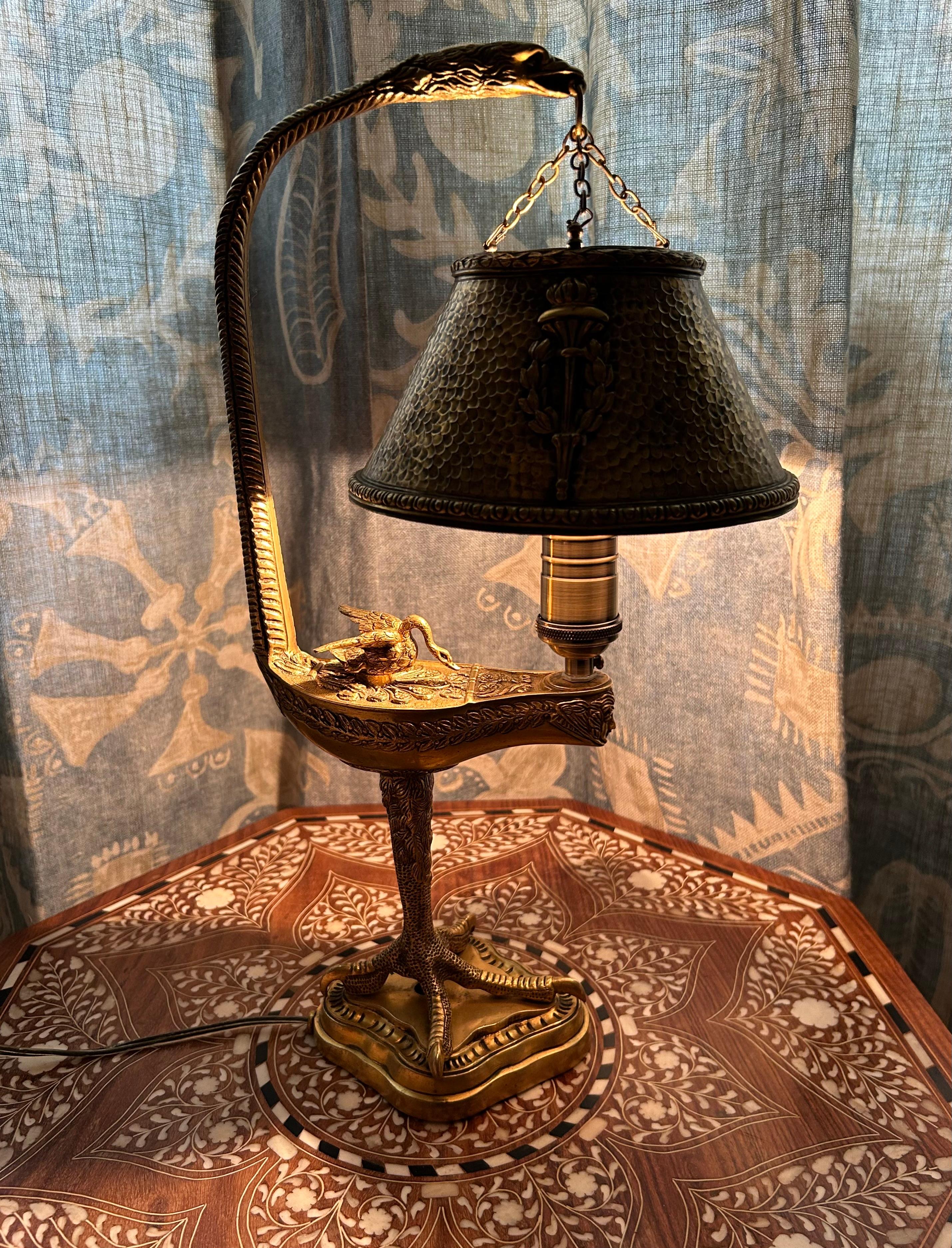French Gilt Bronze Table Lamp, 19th Century For Sale