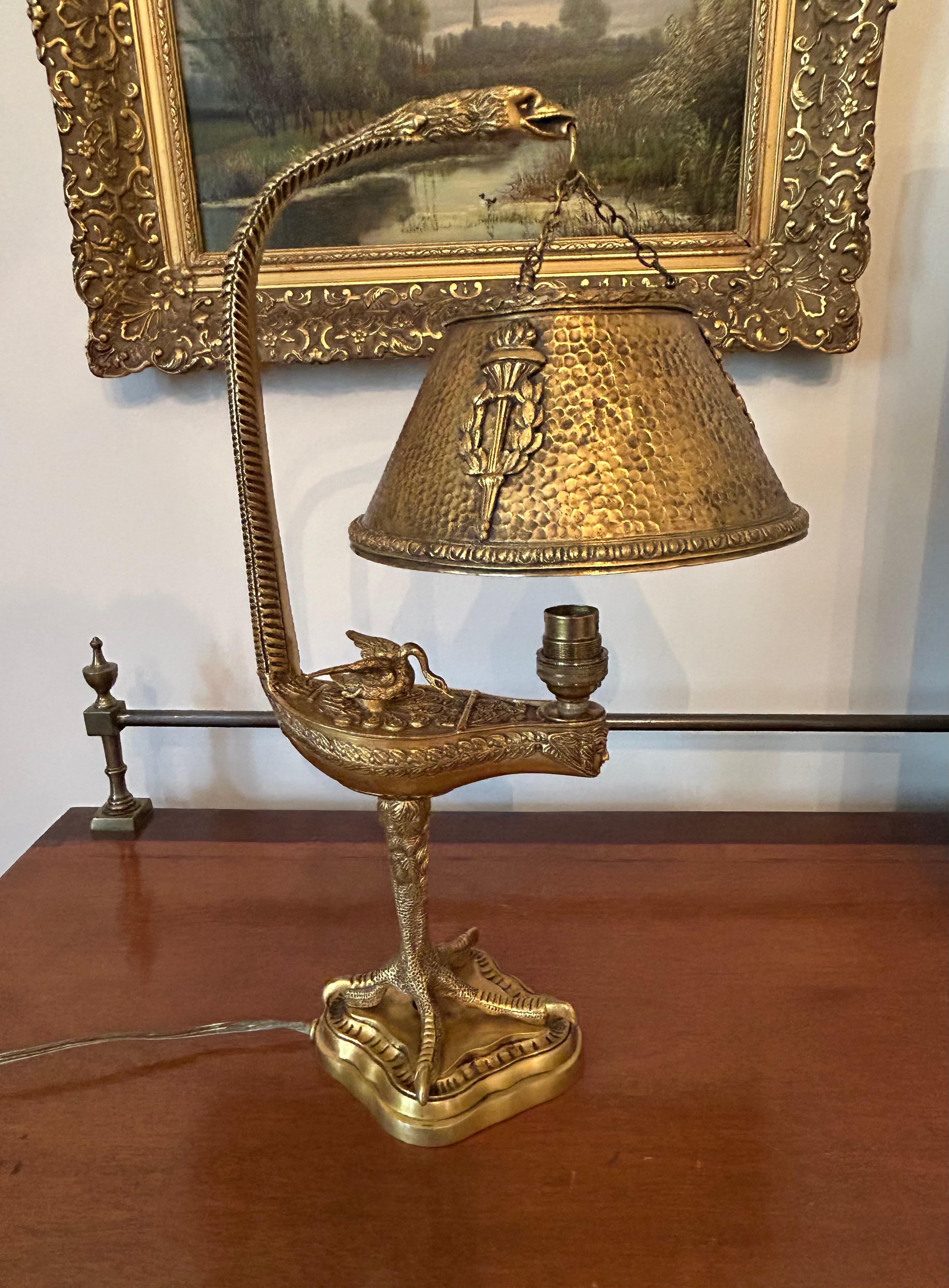 Gilt Bronze Table Lamp, 19th Century For Sale 3