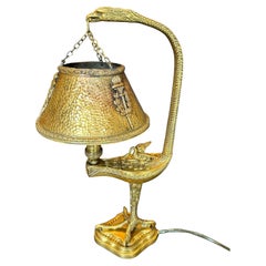 Tischlampe aus vergoldeter Bronze, 19. Jahrhundert