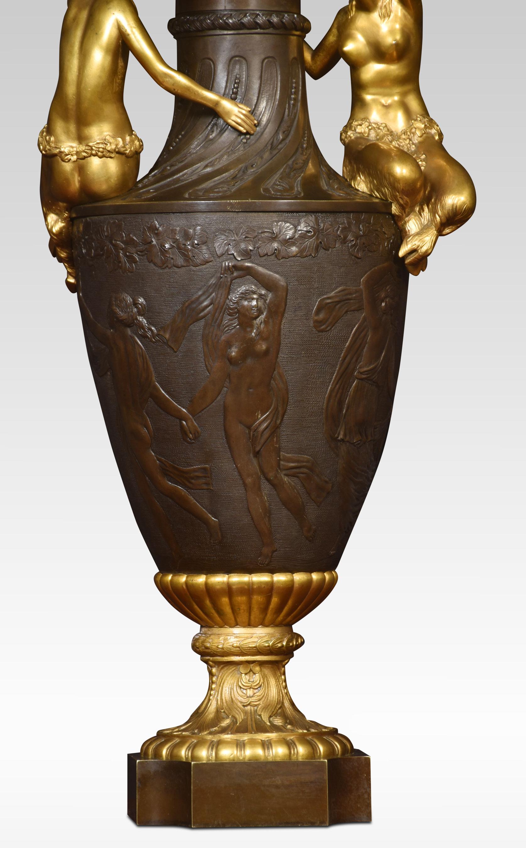 British Gilt Bronze Table Lamp