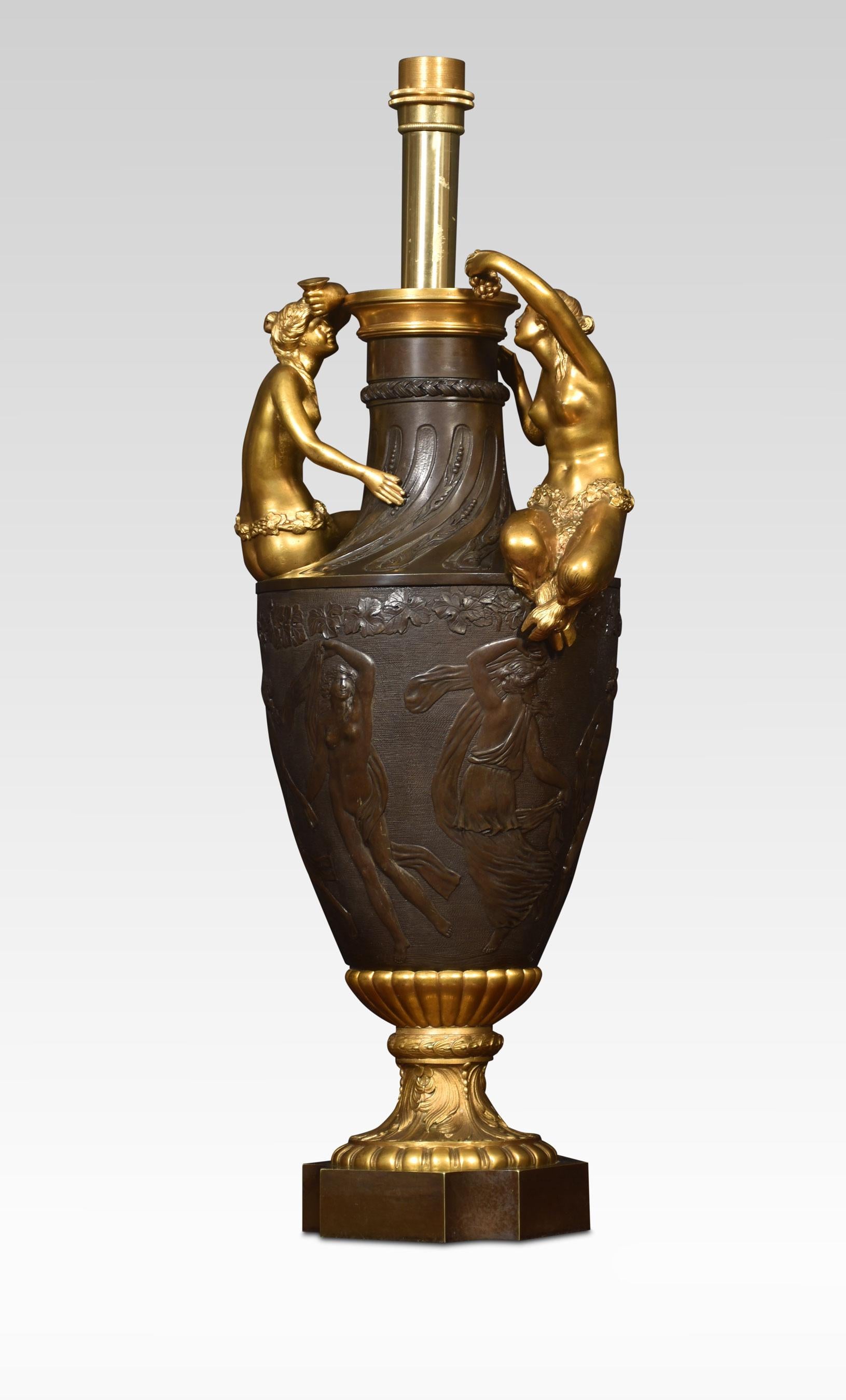 20th Century Gilt Bronze Table Lamp