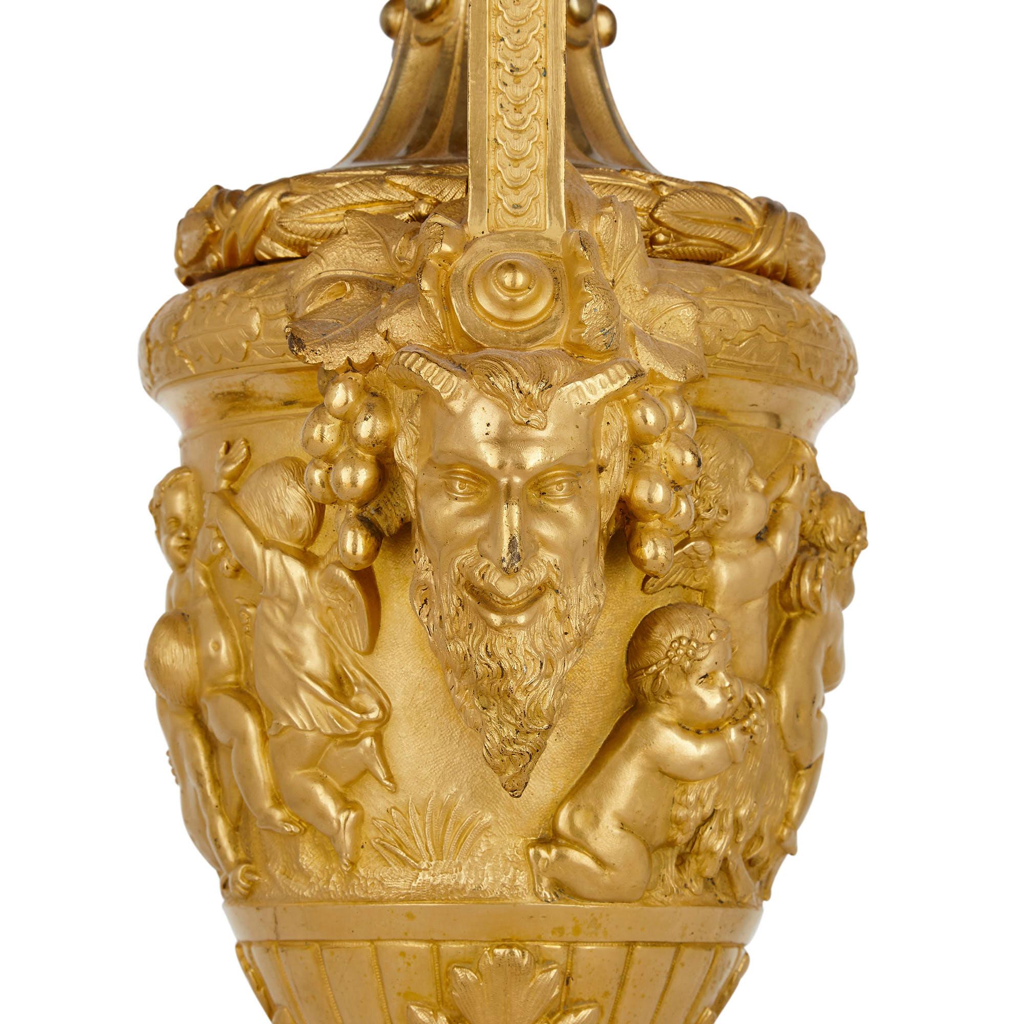 Lampe de table en bronze doré de style rococo Bon état - En vente à London, GB