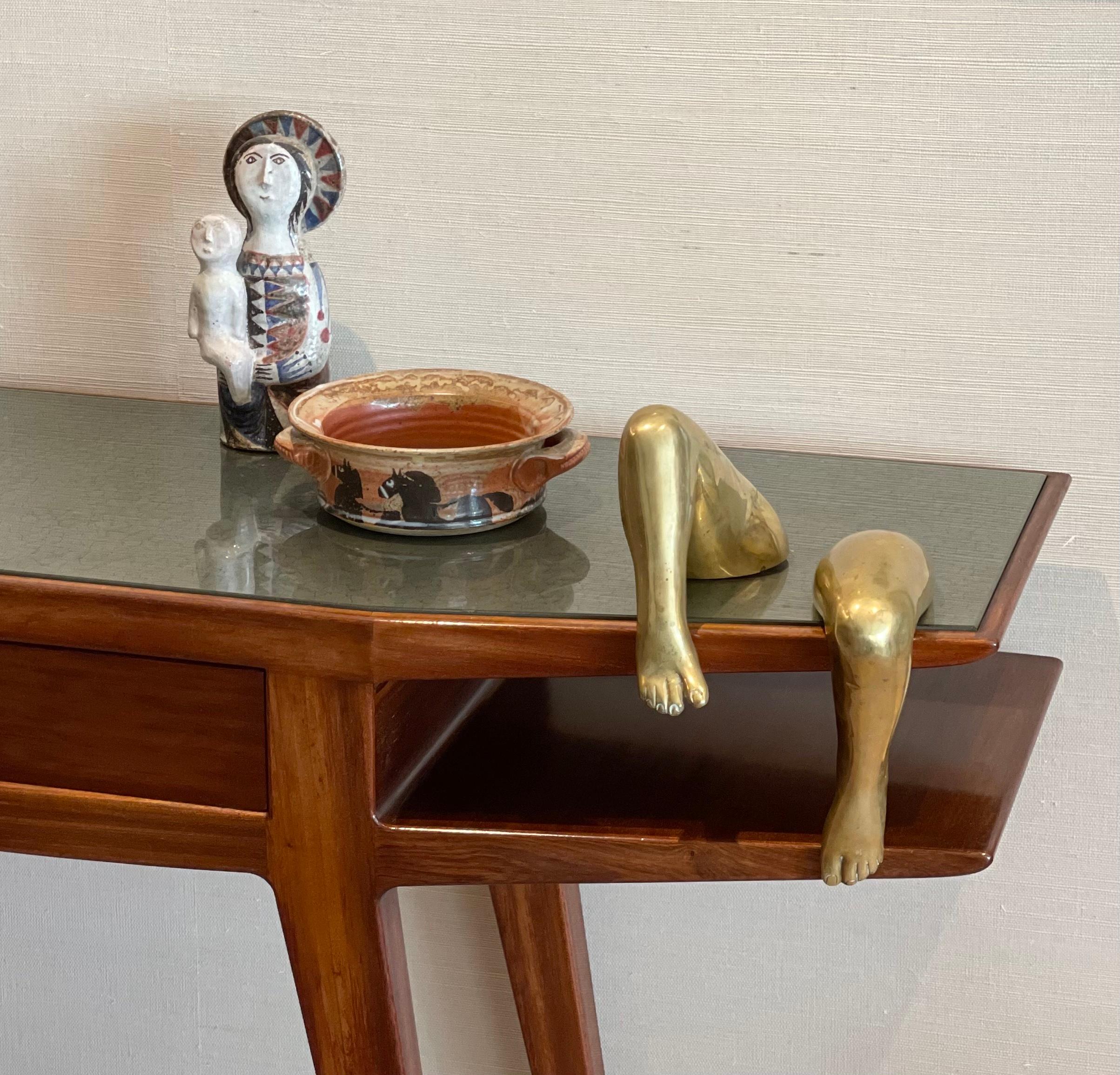 Brazilian Gilt Bronze Table Leg Sculptures by Pietrina Checcacci, 'circa 1970s'