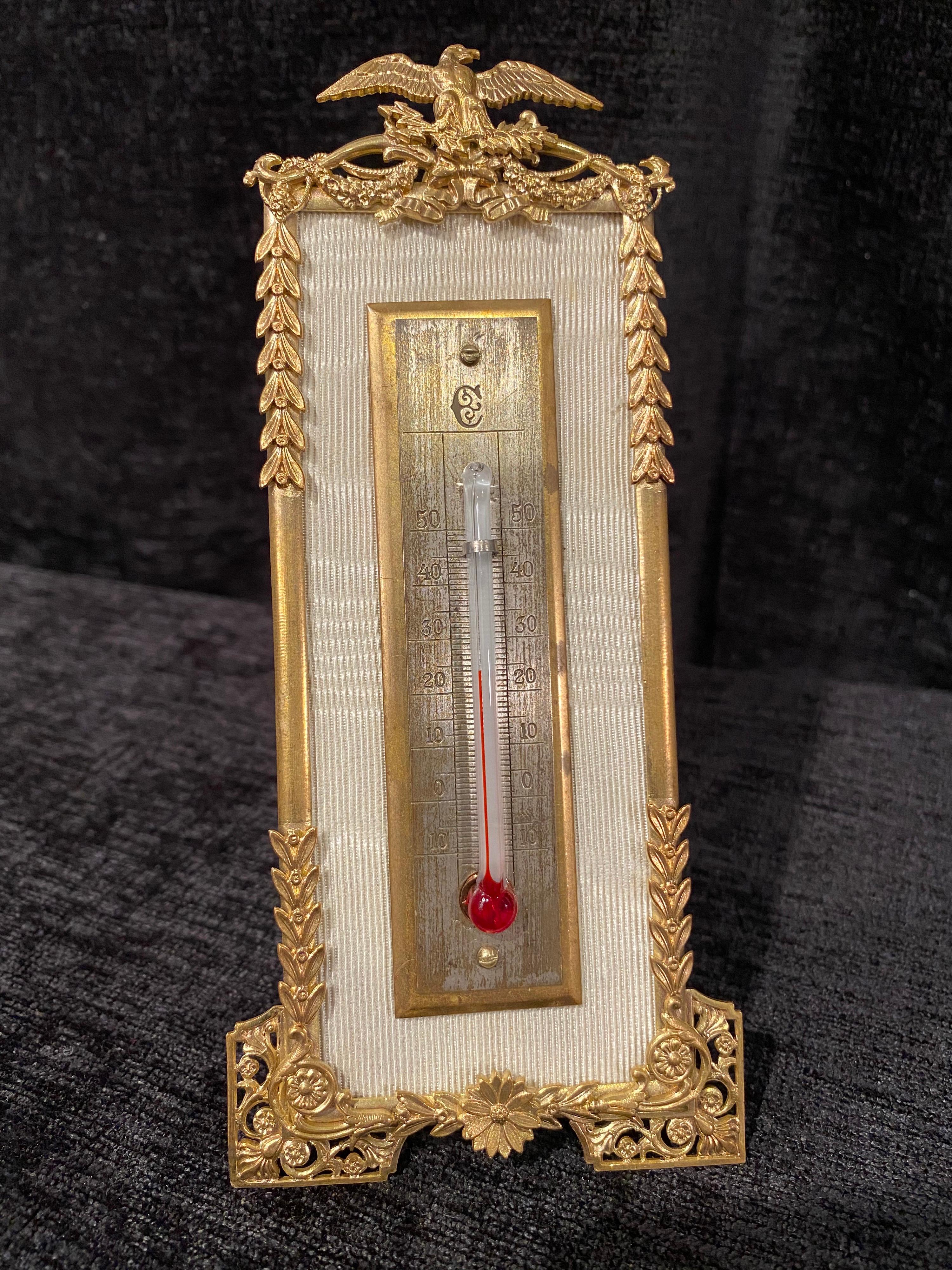 Empire Gilt-bronze thermometer, 19th Century
