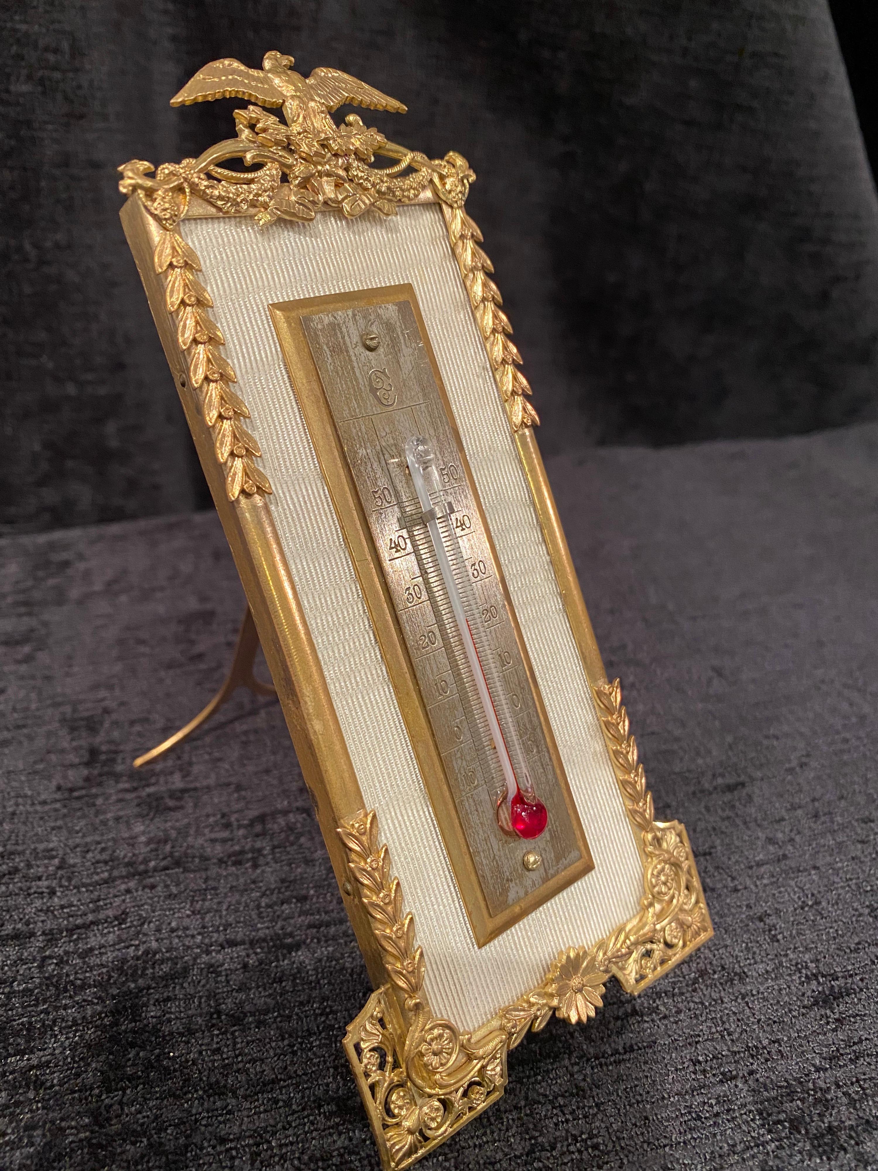 French Gilt-bronze thermometer, 19th Century