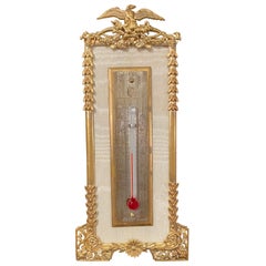 Antique Gilt-bronze thermometer, 19th Century