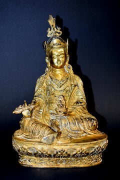 Gilt Bronze Tibetan Teacher Padma Sambhav