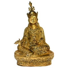 Gilt Bronze Tibetan Teacher Padma Sambhav