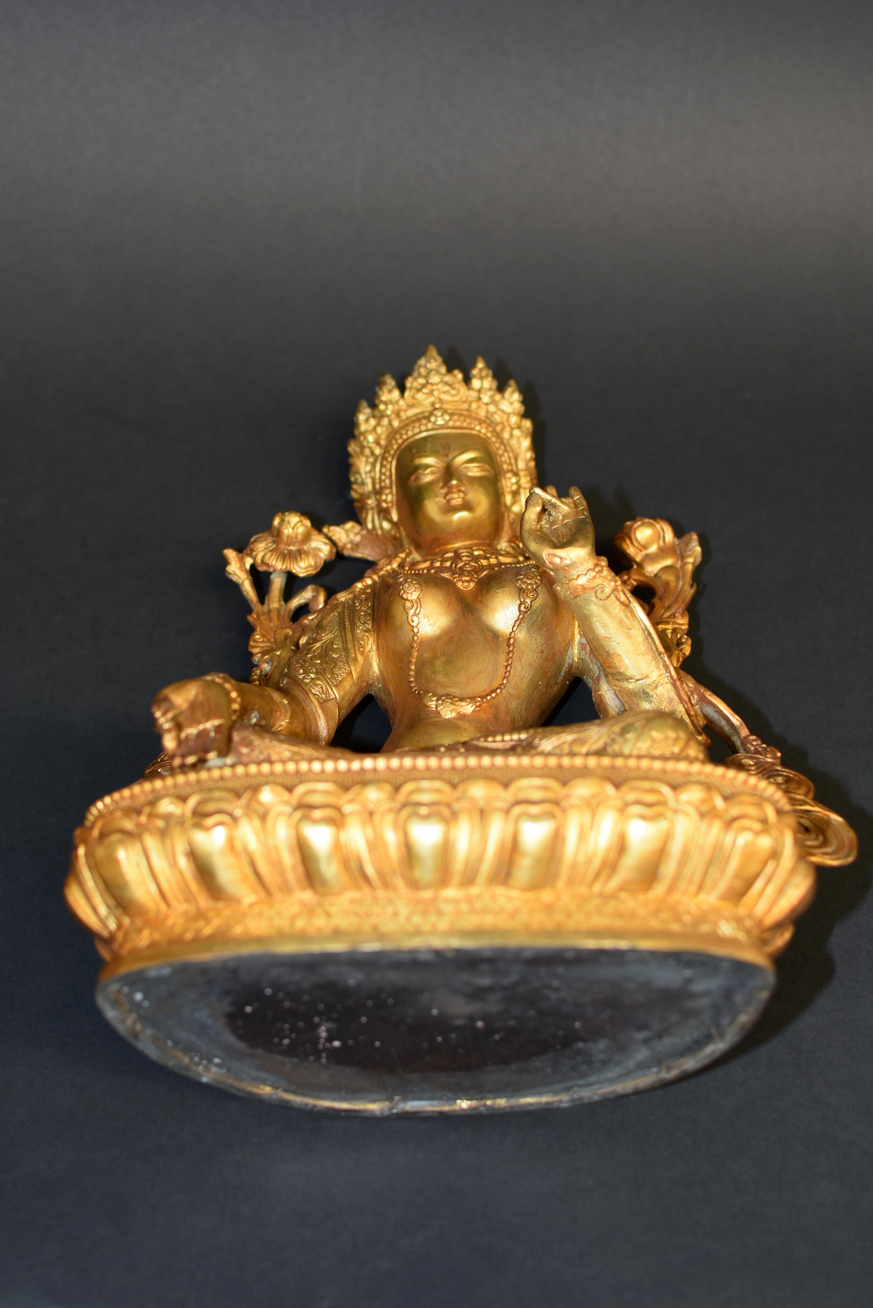 Gilt Bronze Tibetan White Tara 10