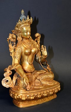 Gilt Bronze Tibetan White Tara