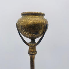 Candeliere Tiffany "Puddlestick" in bronzo dorato New York XX secolo