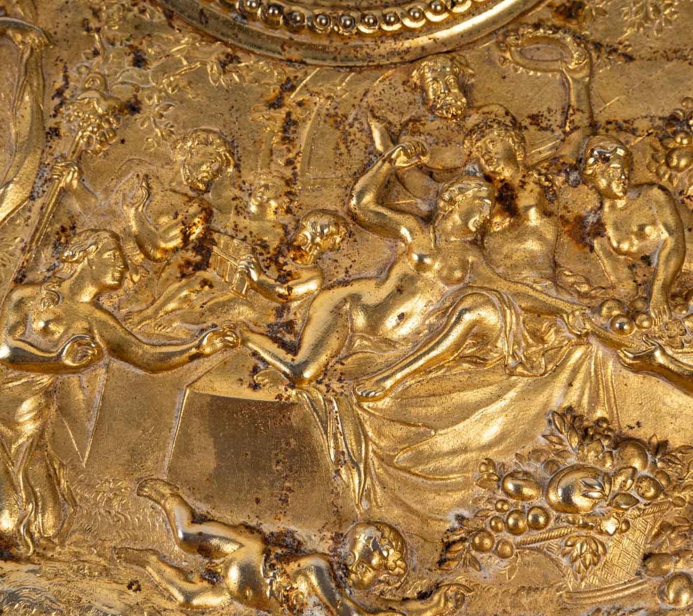 Gilt Bronze Tray, 19th Century In Good Condition For Sale In Saint-Ouen, FR