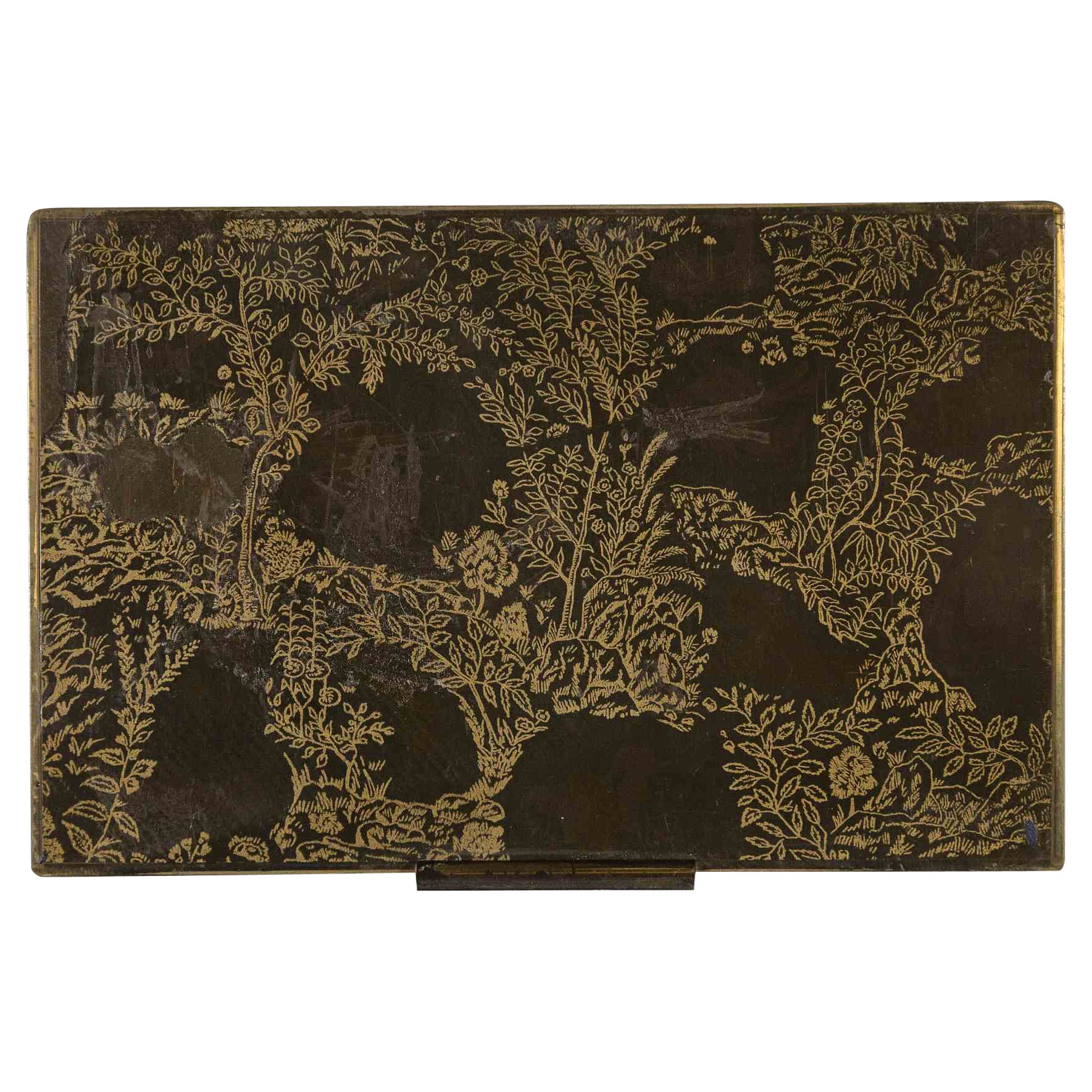 Trousse en bronze doré,  France, 1930