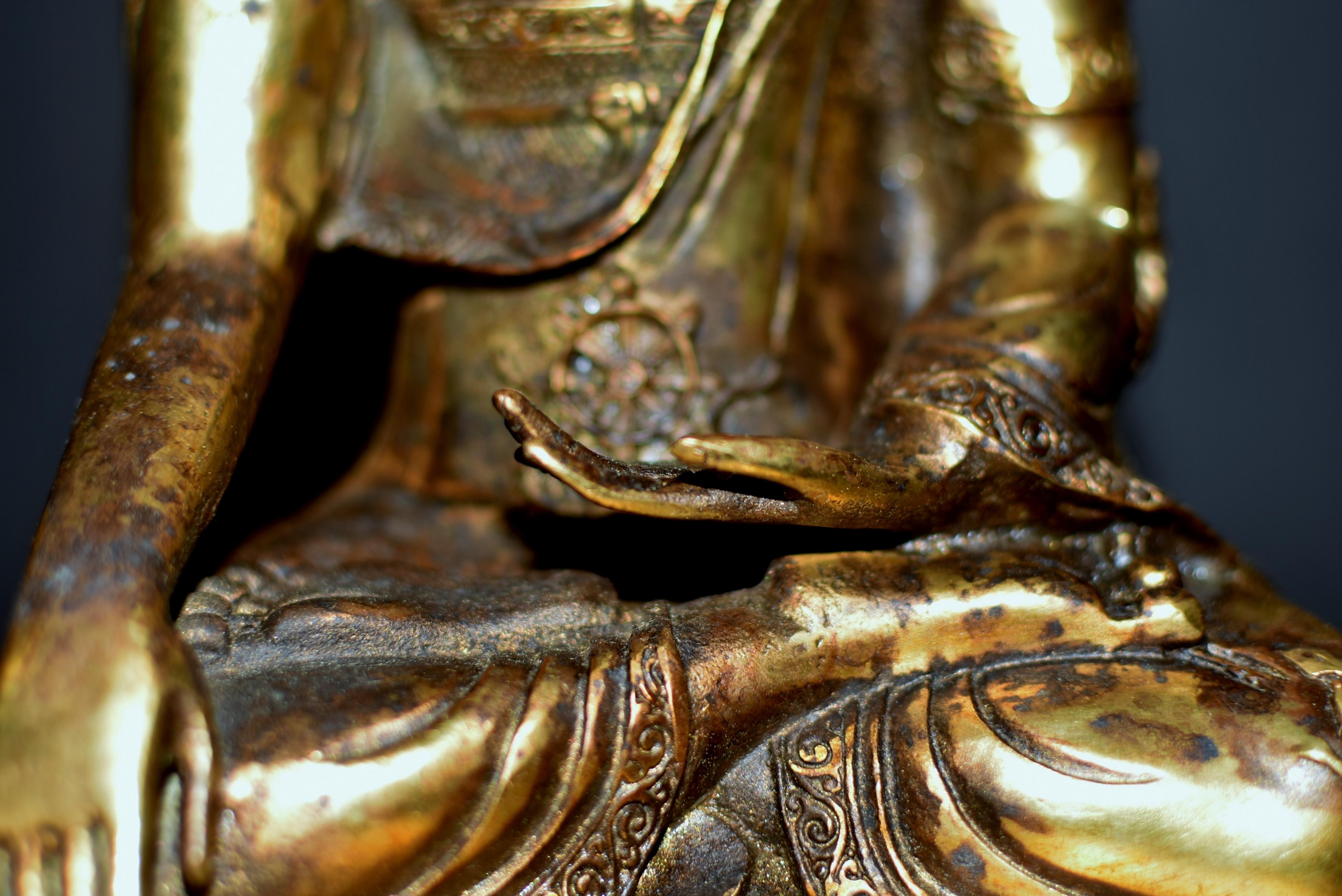 Gilt Bronze Young Buddha Shakyamuni Statue 4