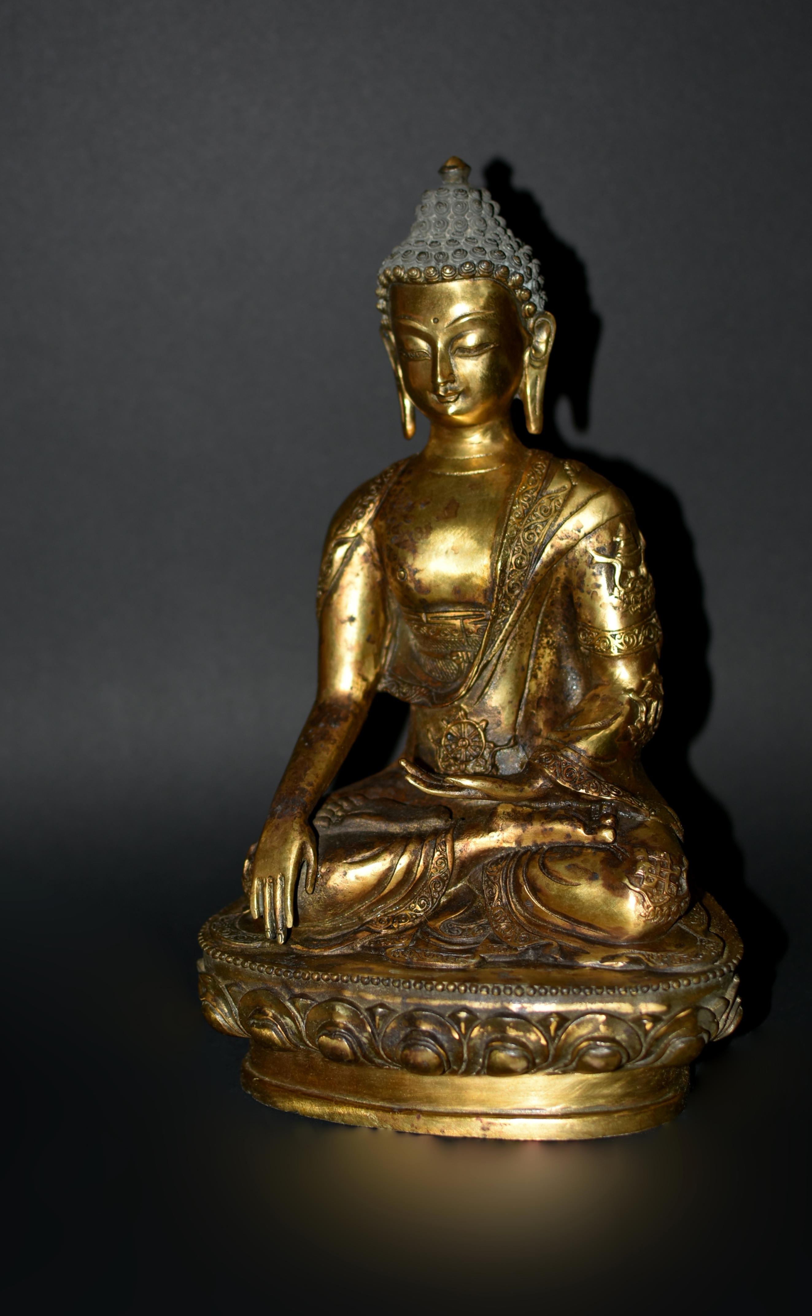 Chinese Gilt Bronze Young Buddha Shakyamuni Statue