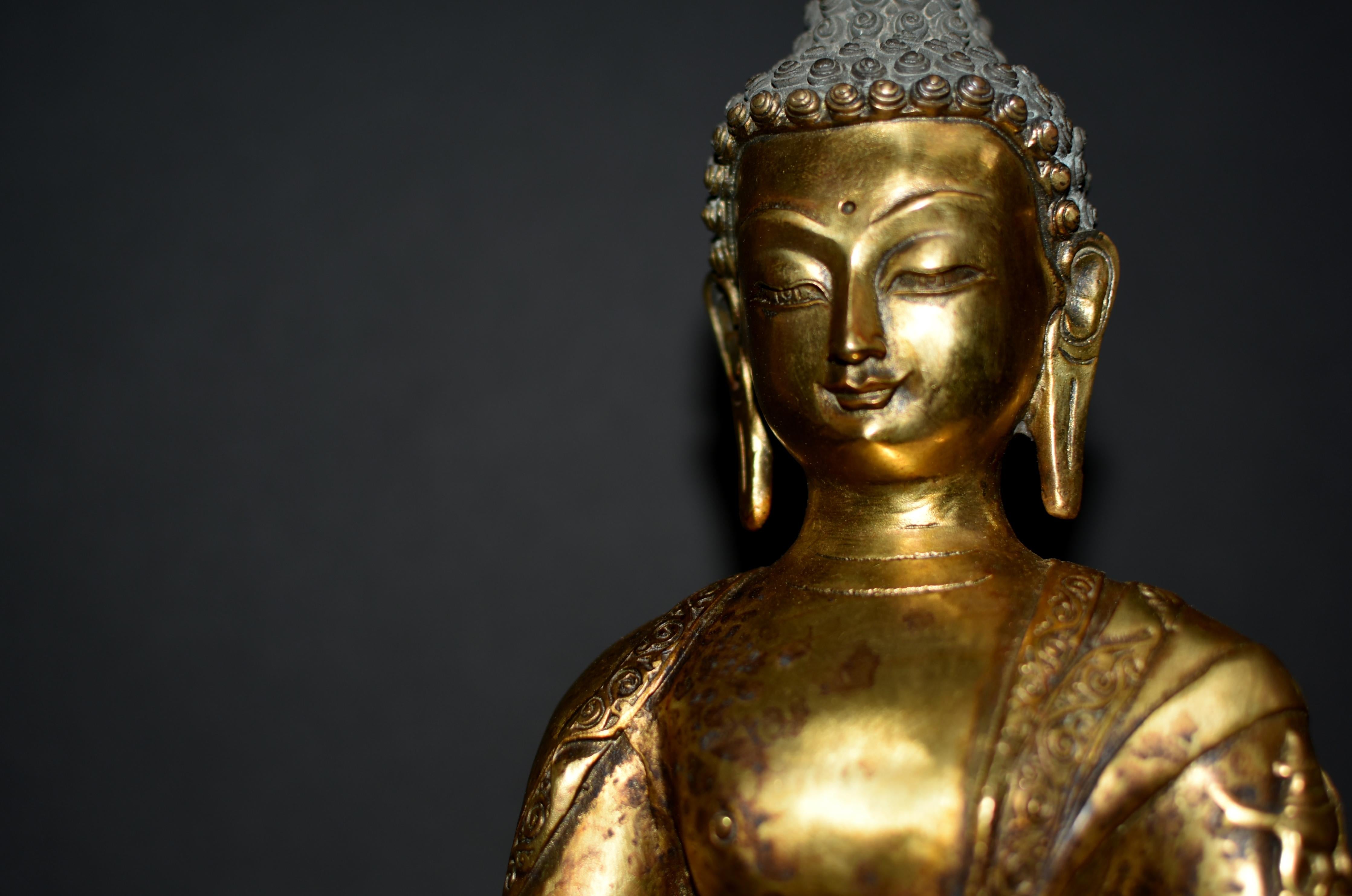 20th Century Gilt Bronze Young Buddha Shakyamuni Statue